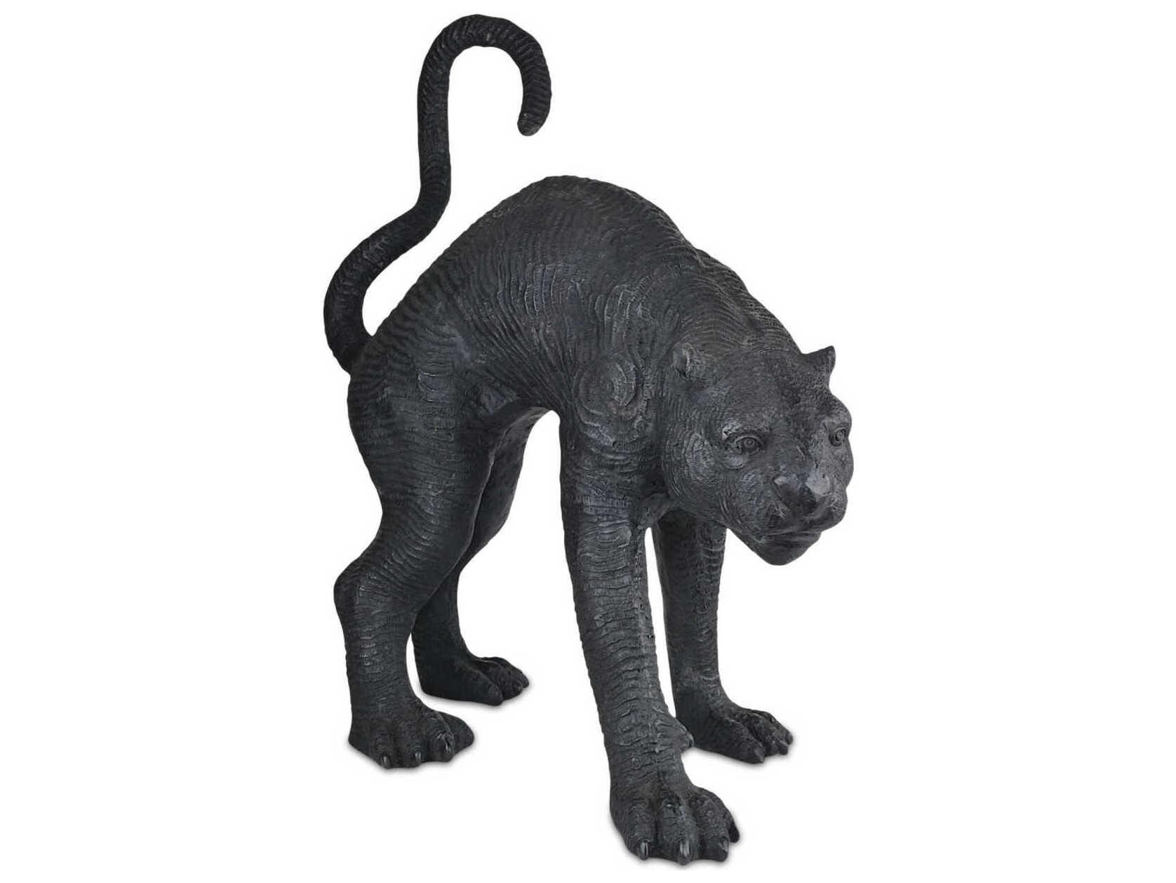 Currey & Company Standing Black Panther Sculpture