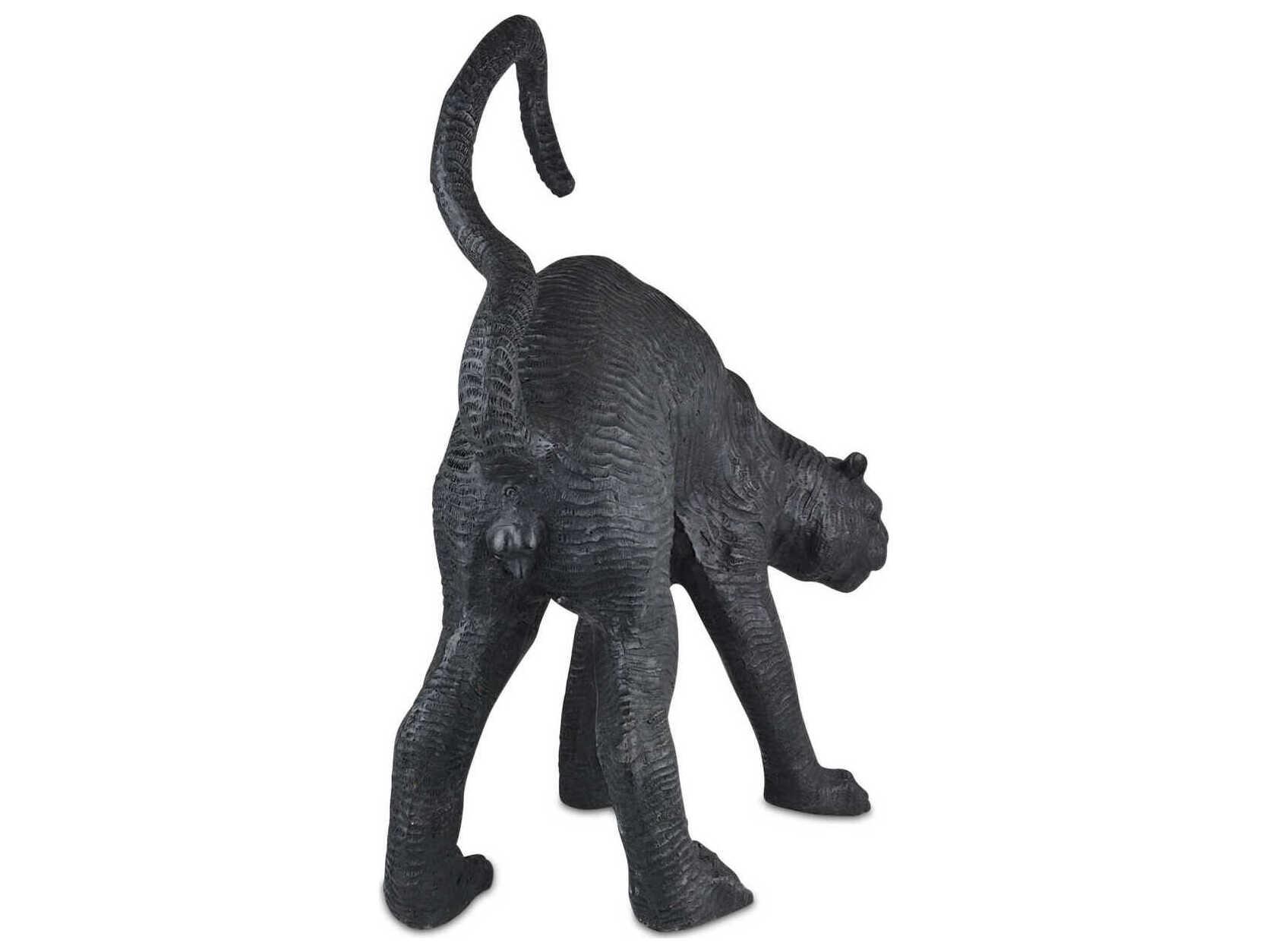 Currey & Company Standing Black Panther Sculpture