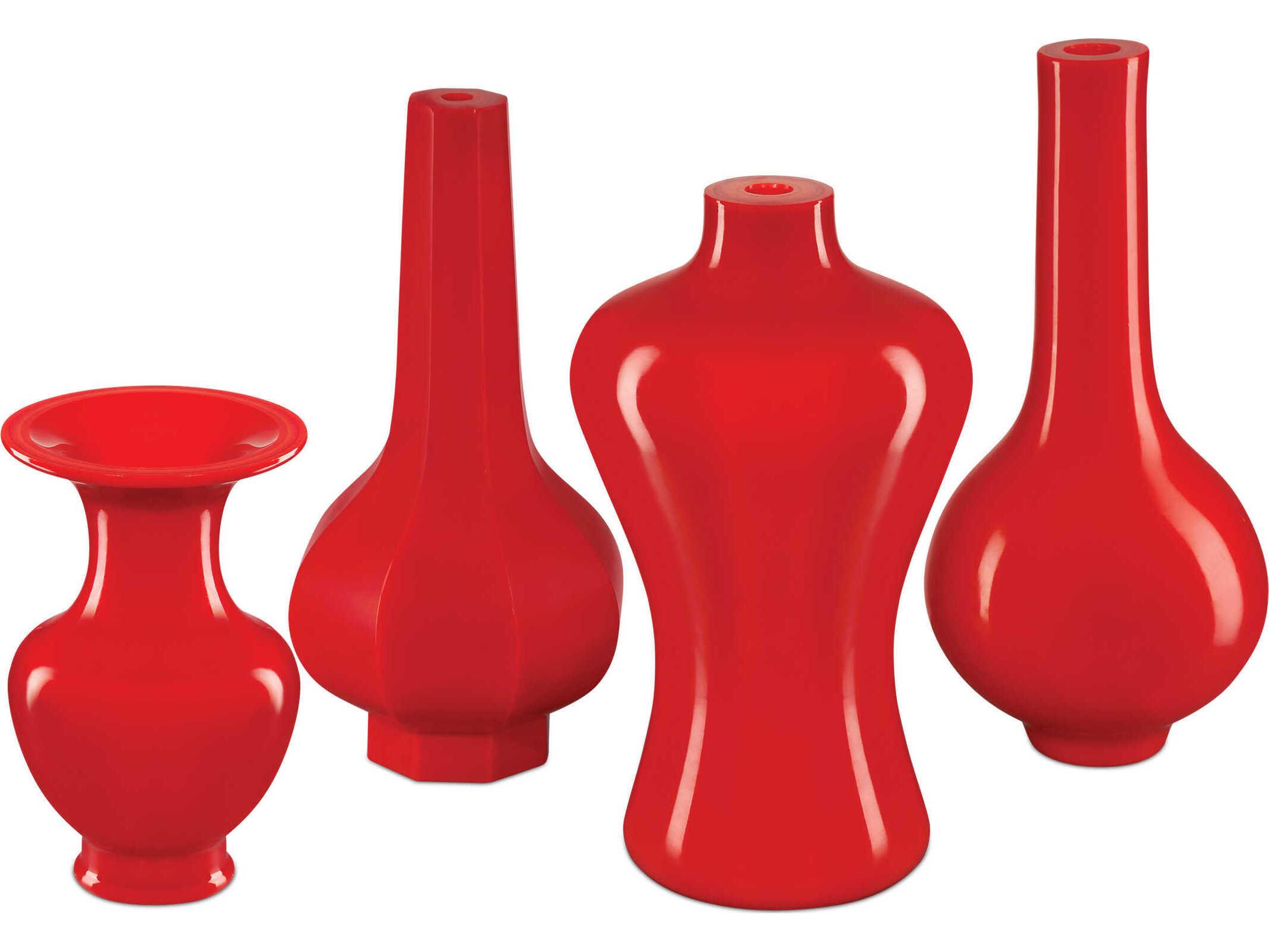 Currey & Company Bittersweet Coral Orange Peking Vase