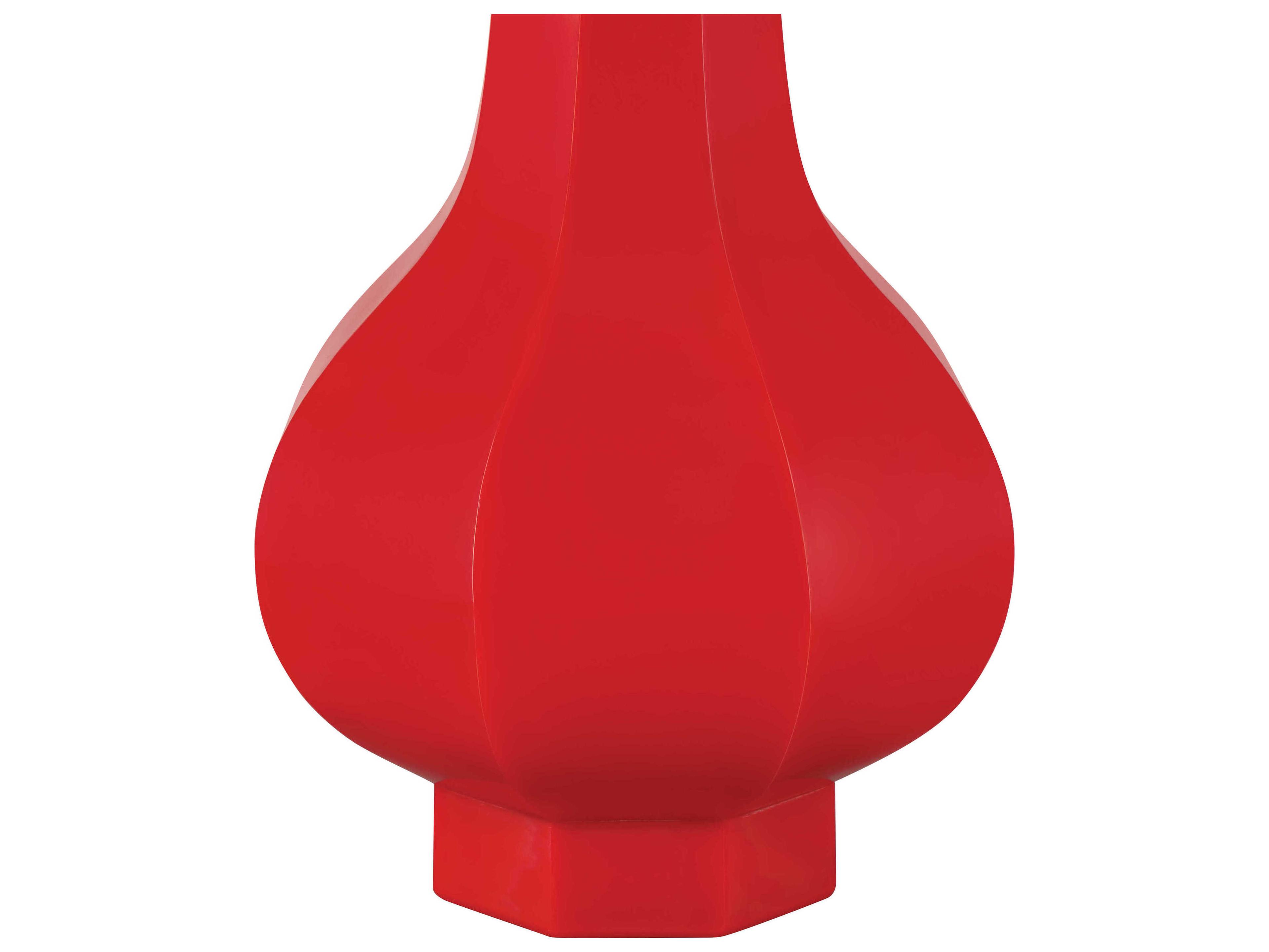 Currey & Company Bittersweet Coral Orange Peking Long Neck Vase