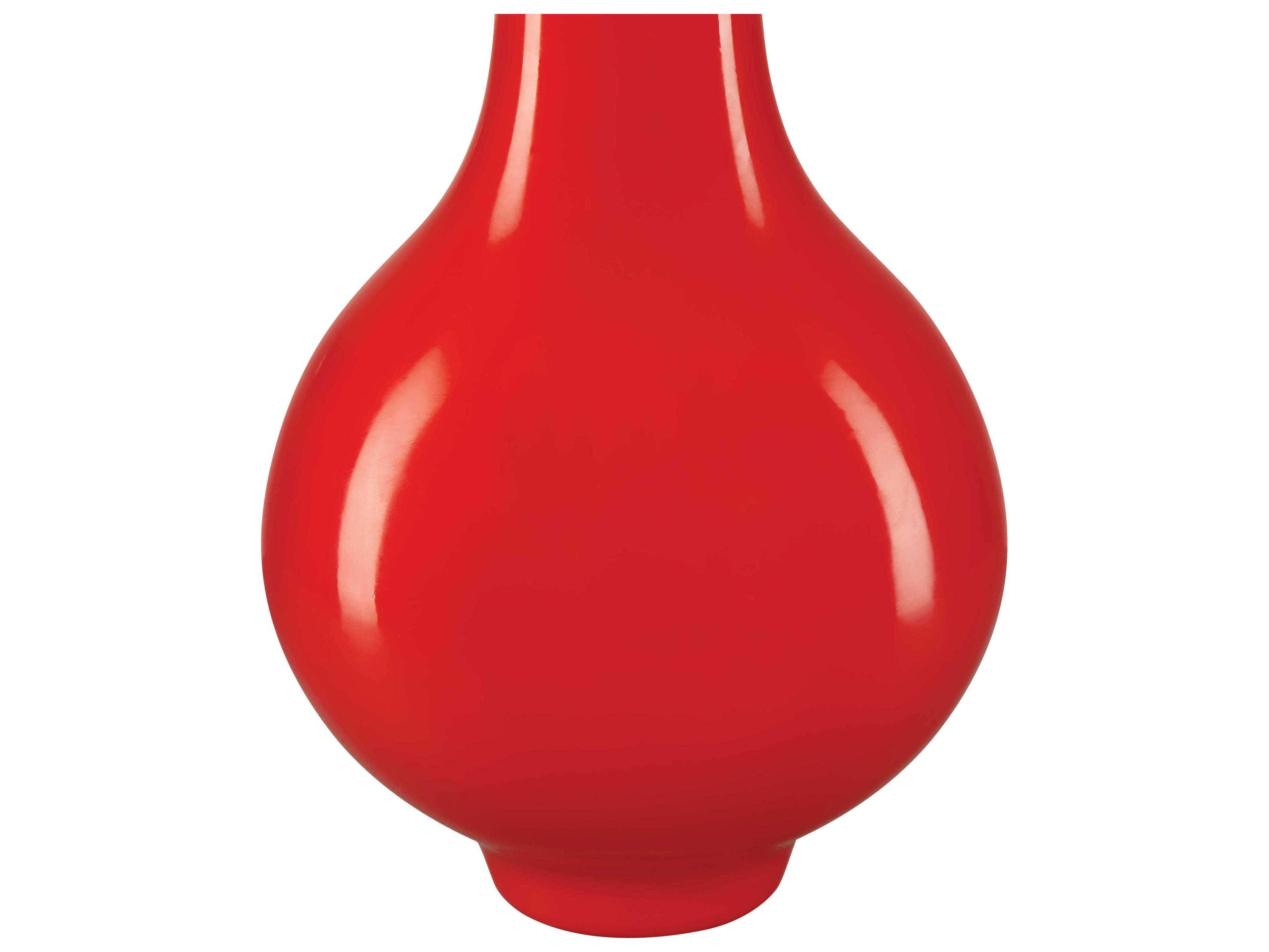 Currey & Company Bittersweet Coral Orange Peking Stem Vase
