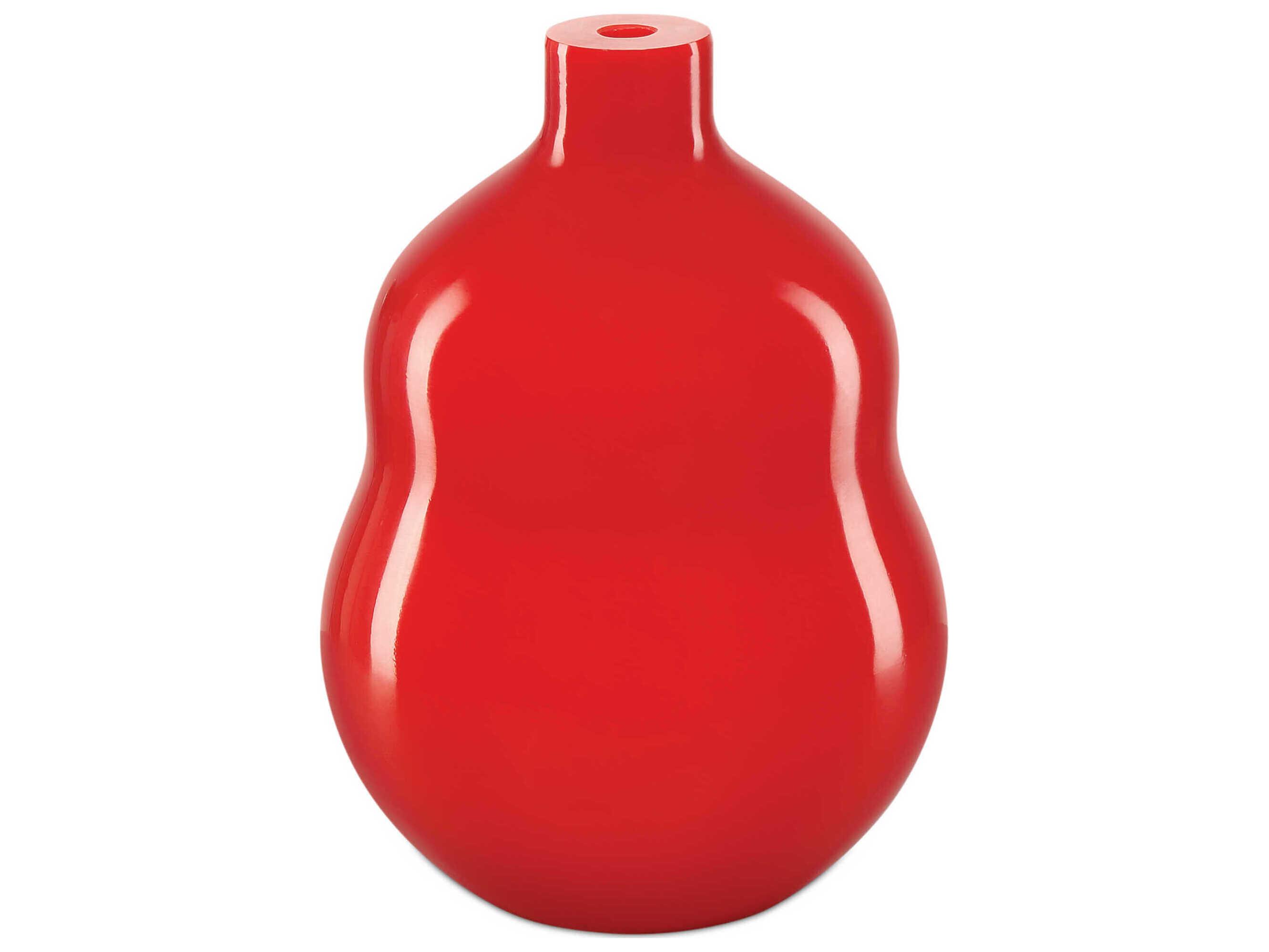 Currey & Company Bittersweet Coral Orange Peking Double Gourd Vase