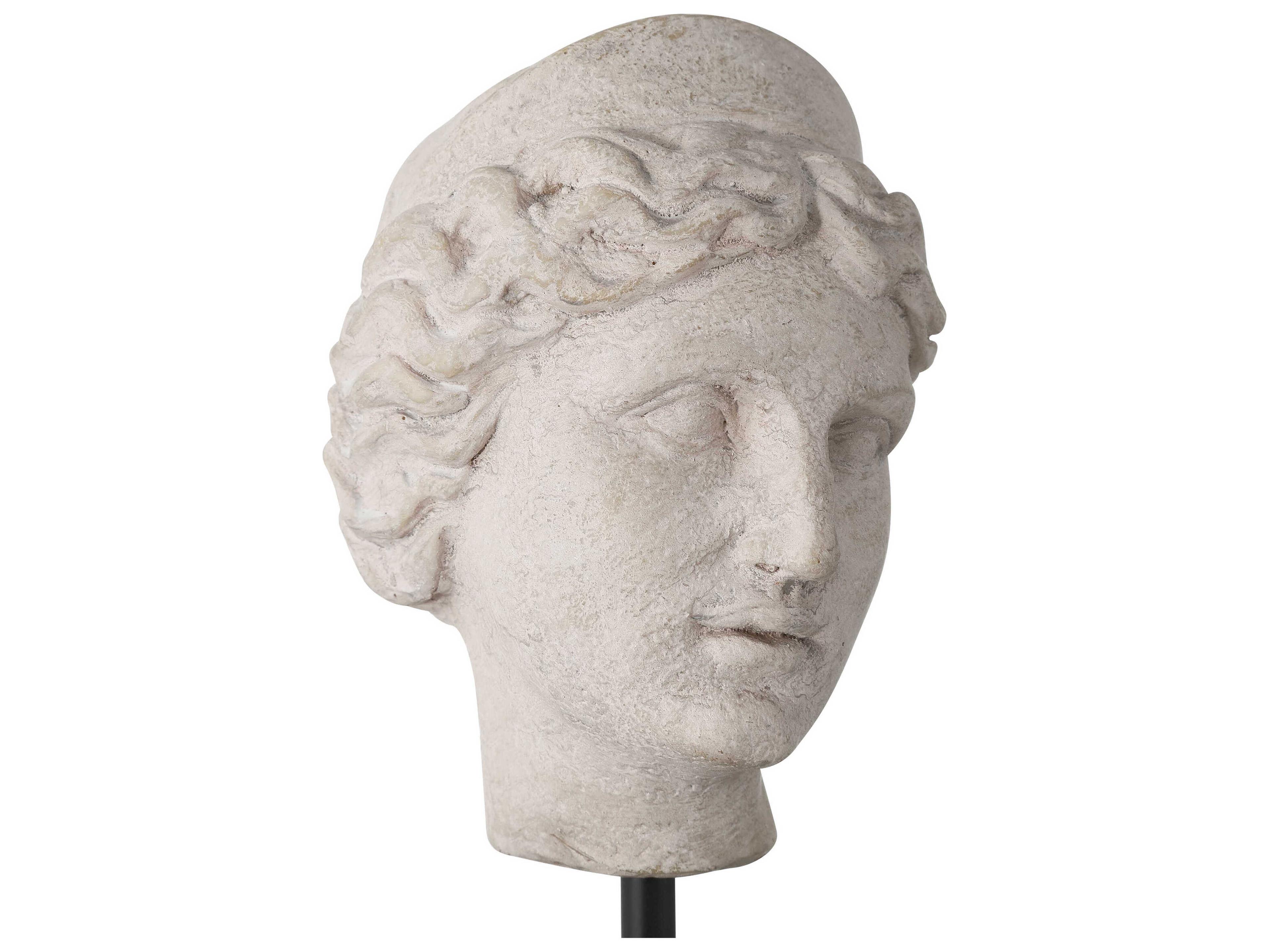 Currey & Company Pale Gray Venus Head on Stand (Set of 2)