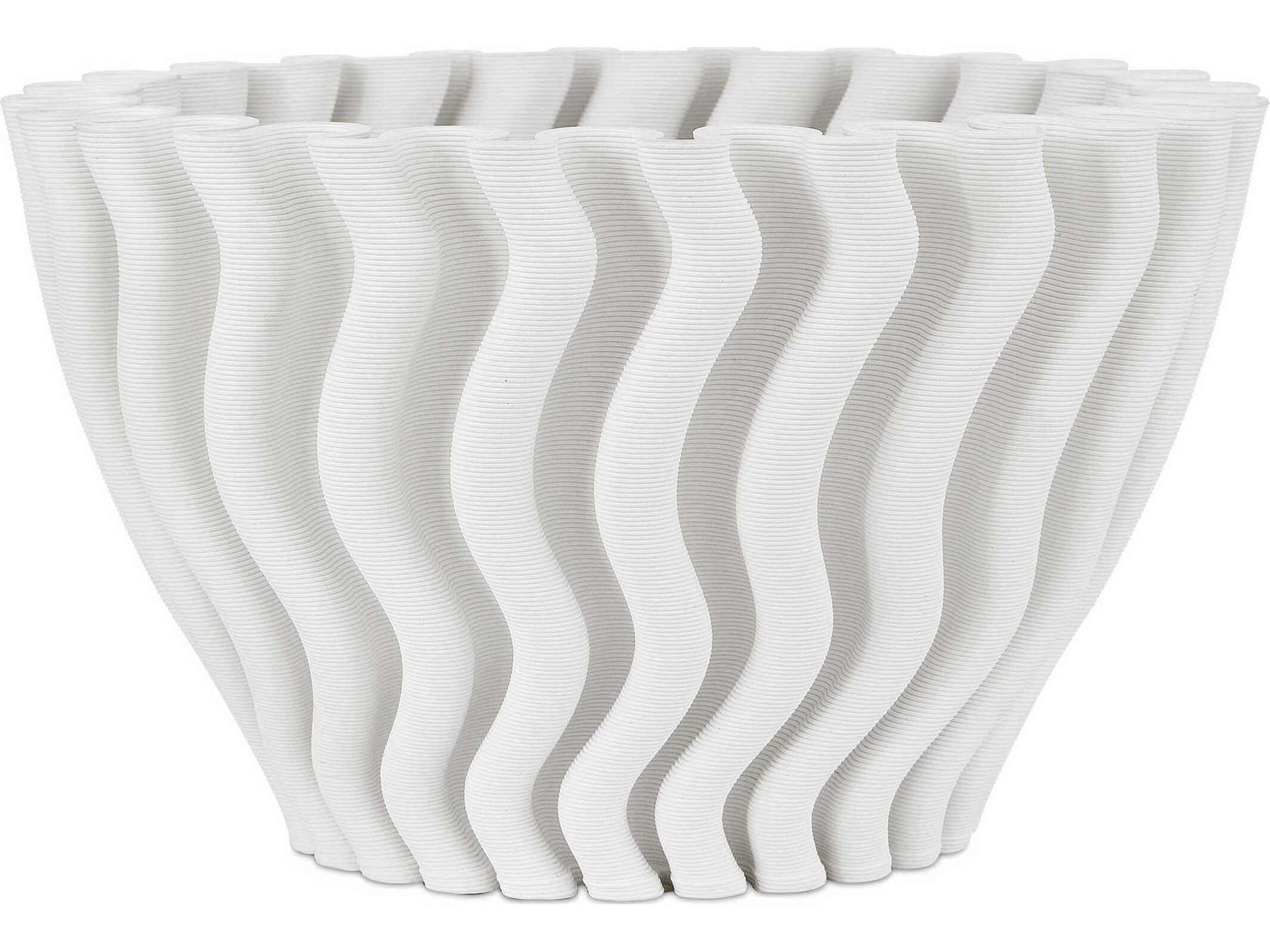 Currey & Company Ripple White Vase