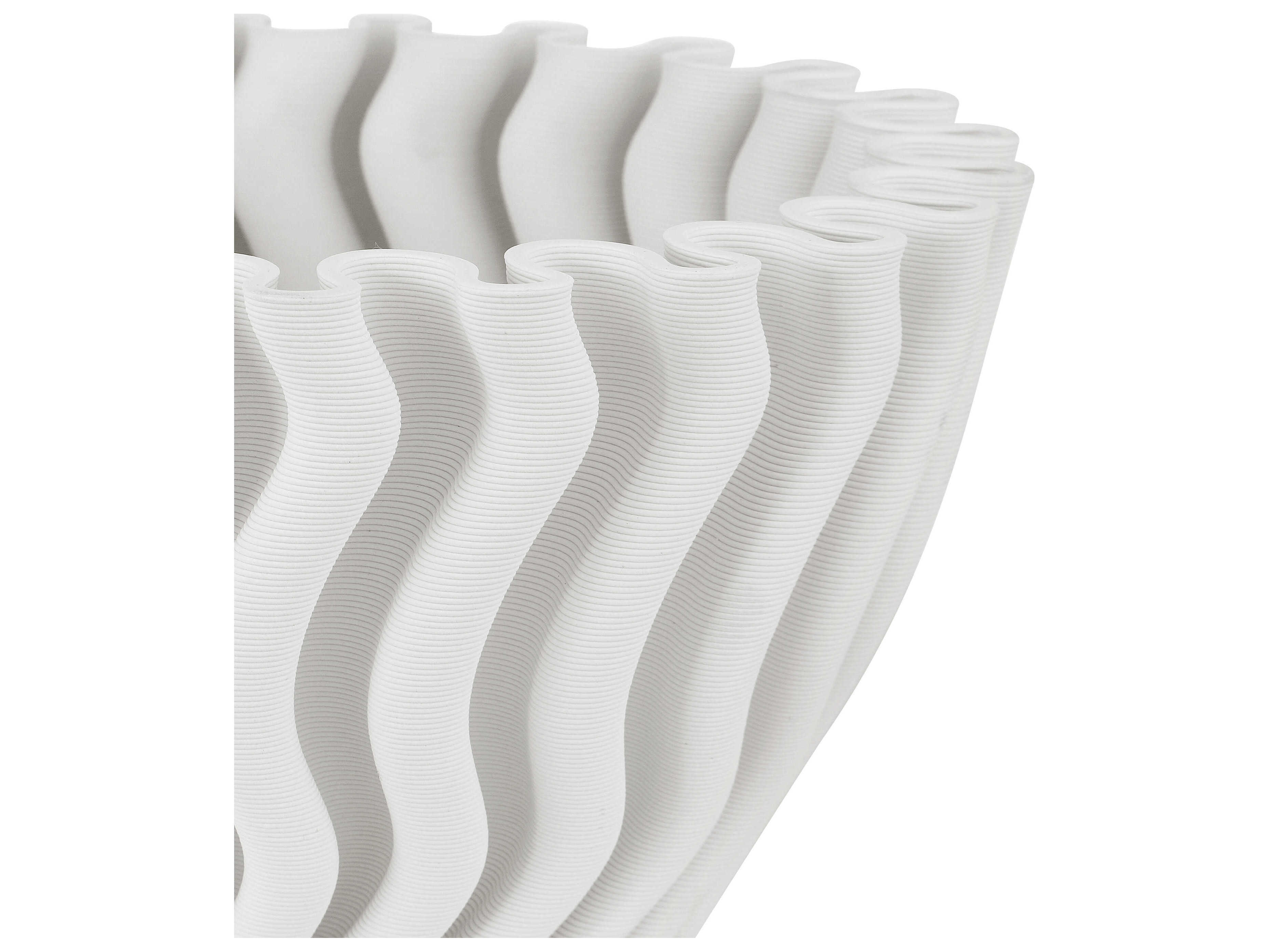 Currey & Company Ripple White Vase
