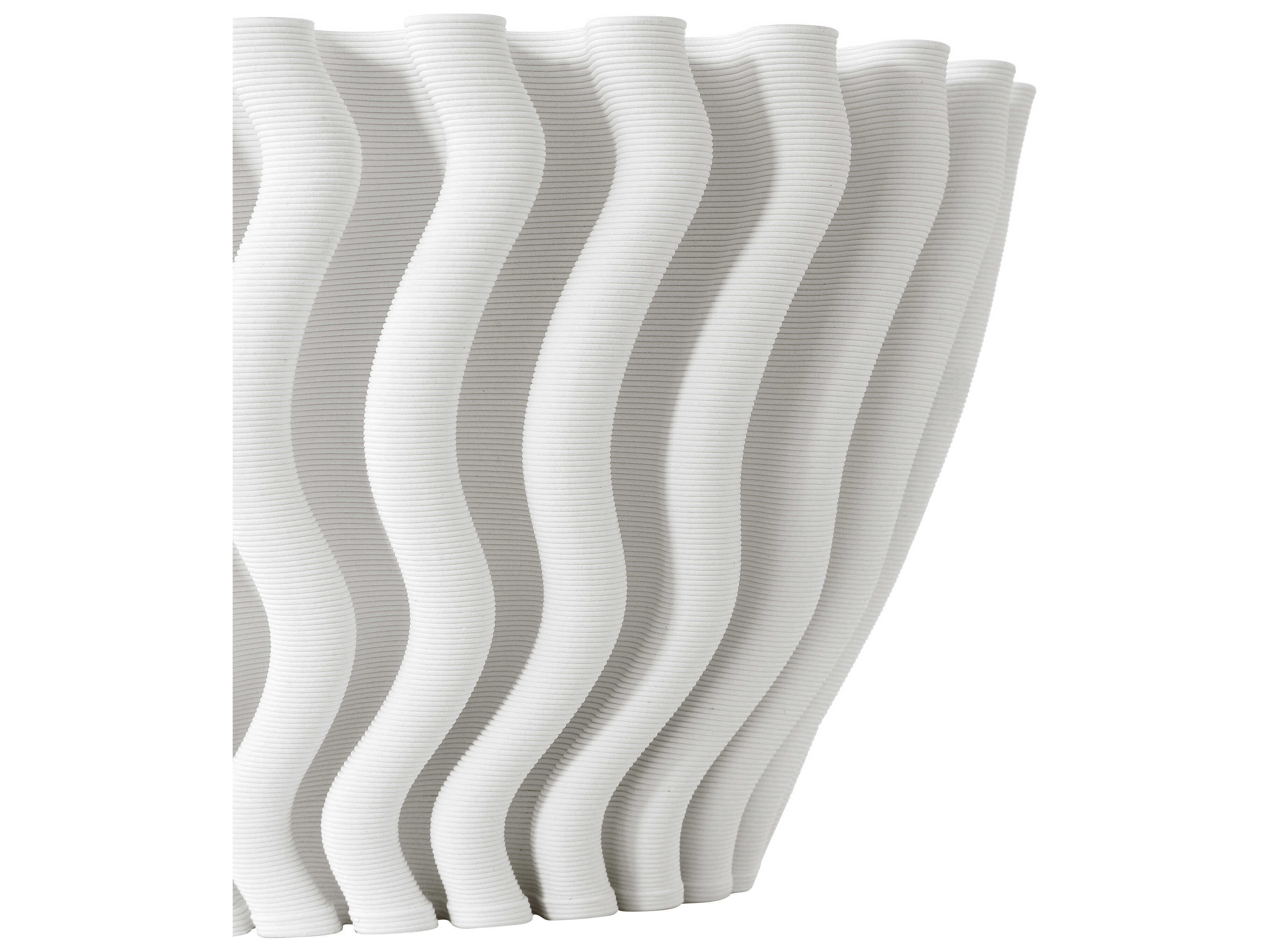 Currey & Company Ripple White Vase