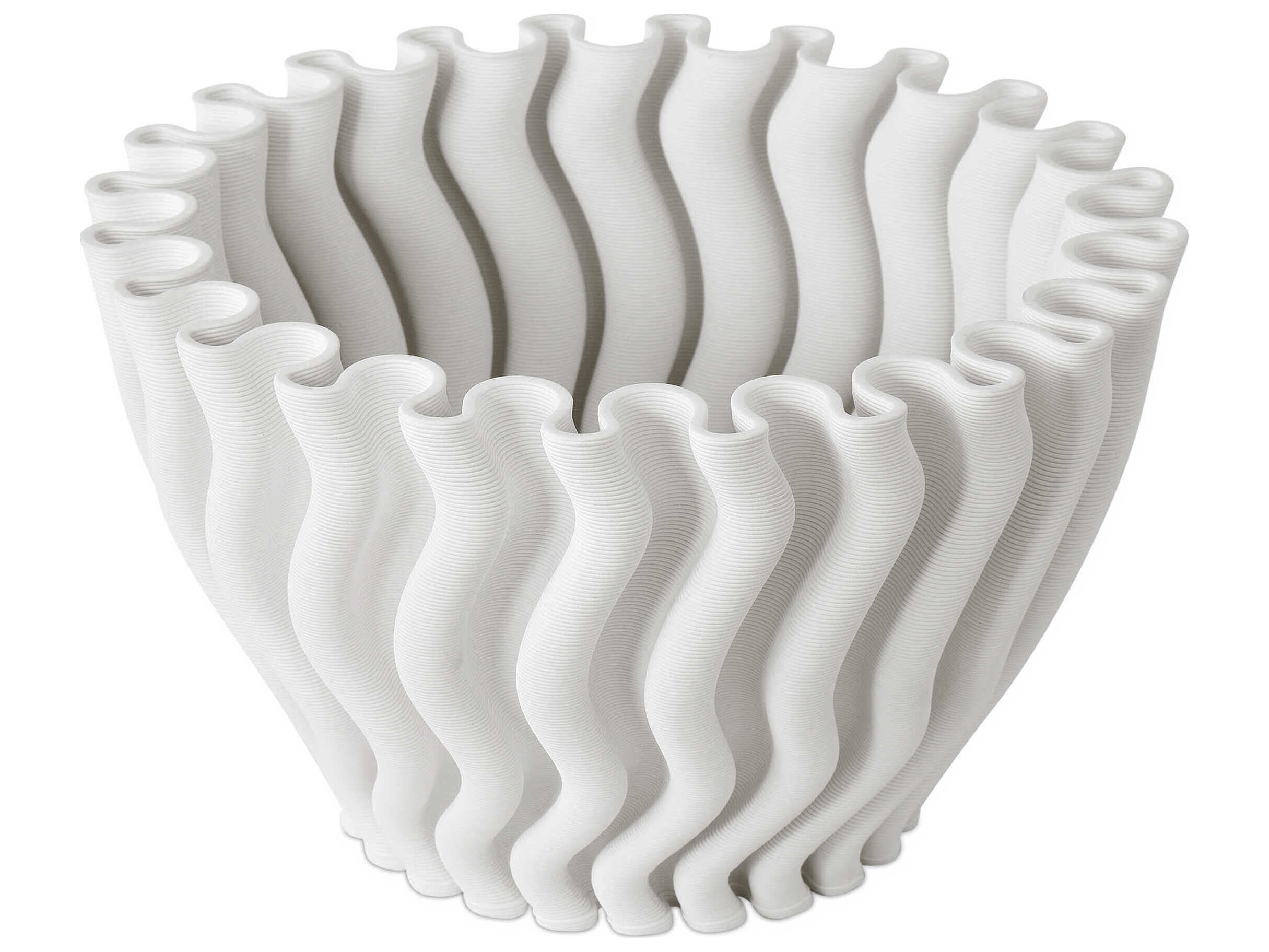 Currey & Company Ripple White Vase