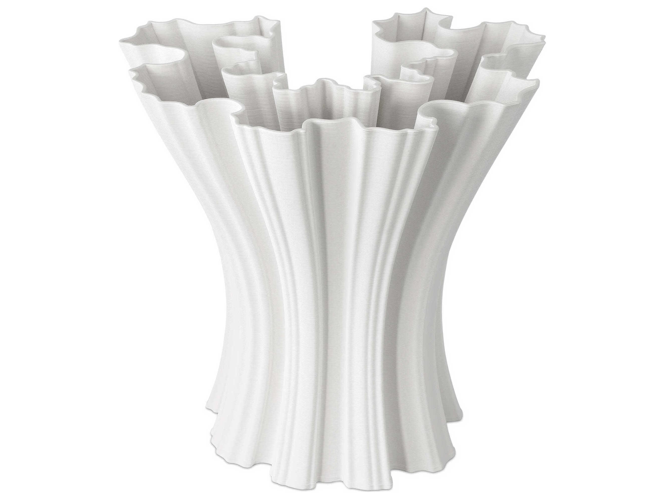 Currey & Company Godet White Vase