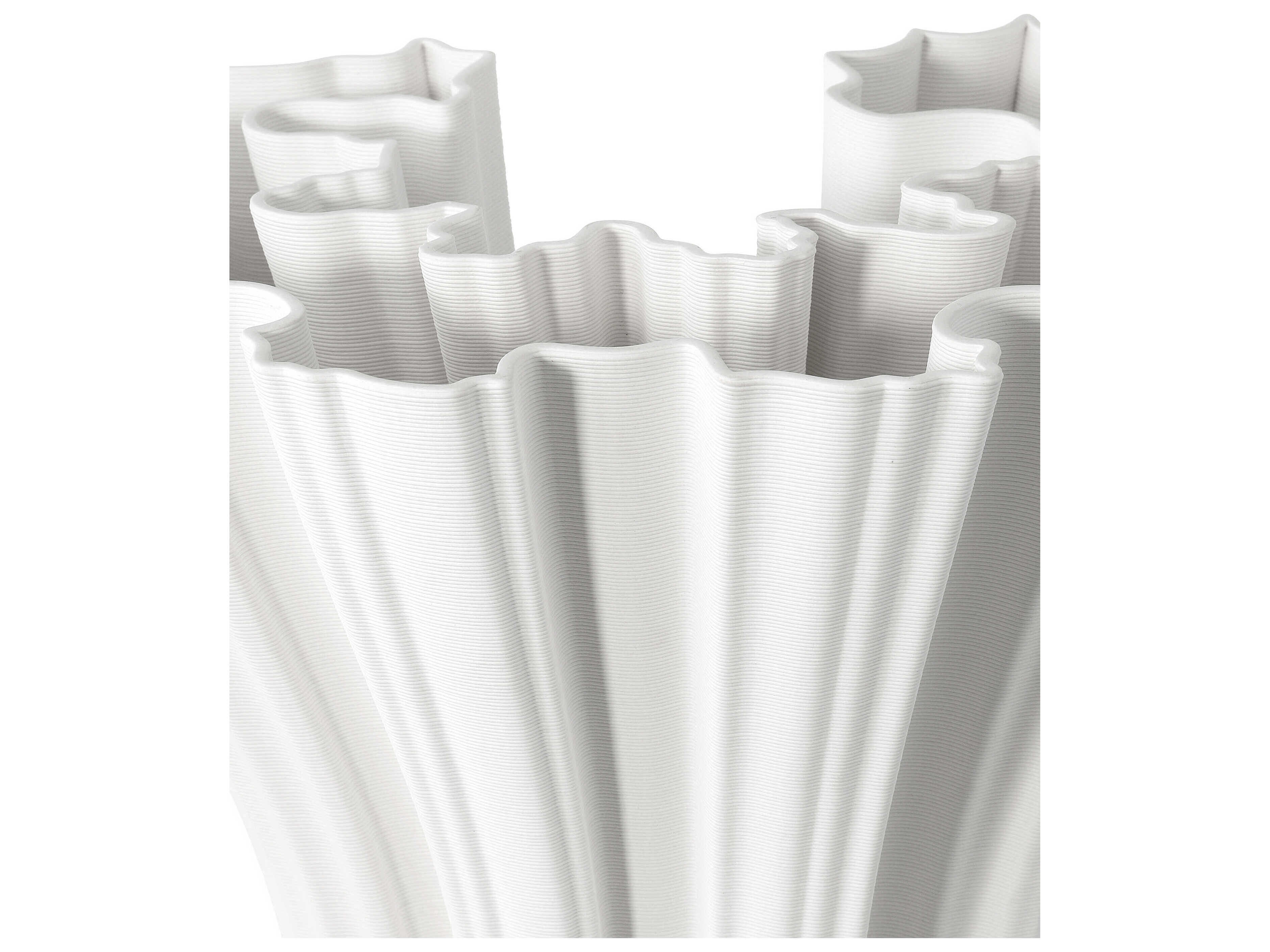 Currey & Company Godet White Vase