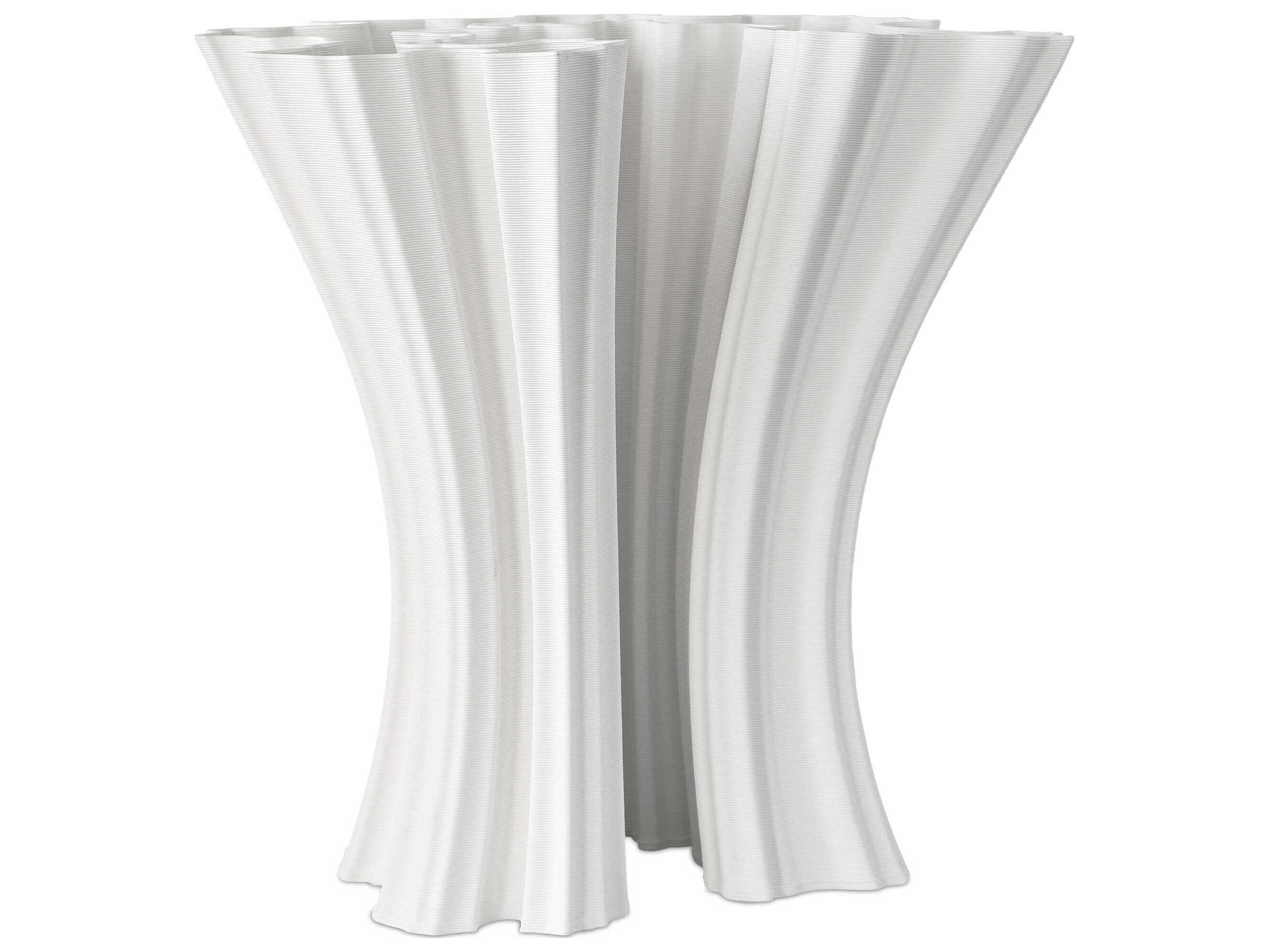 Currey & Company Godet White Vase