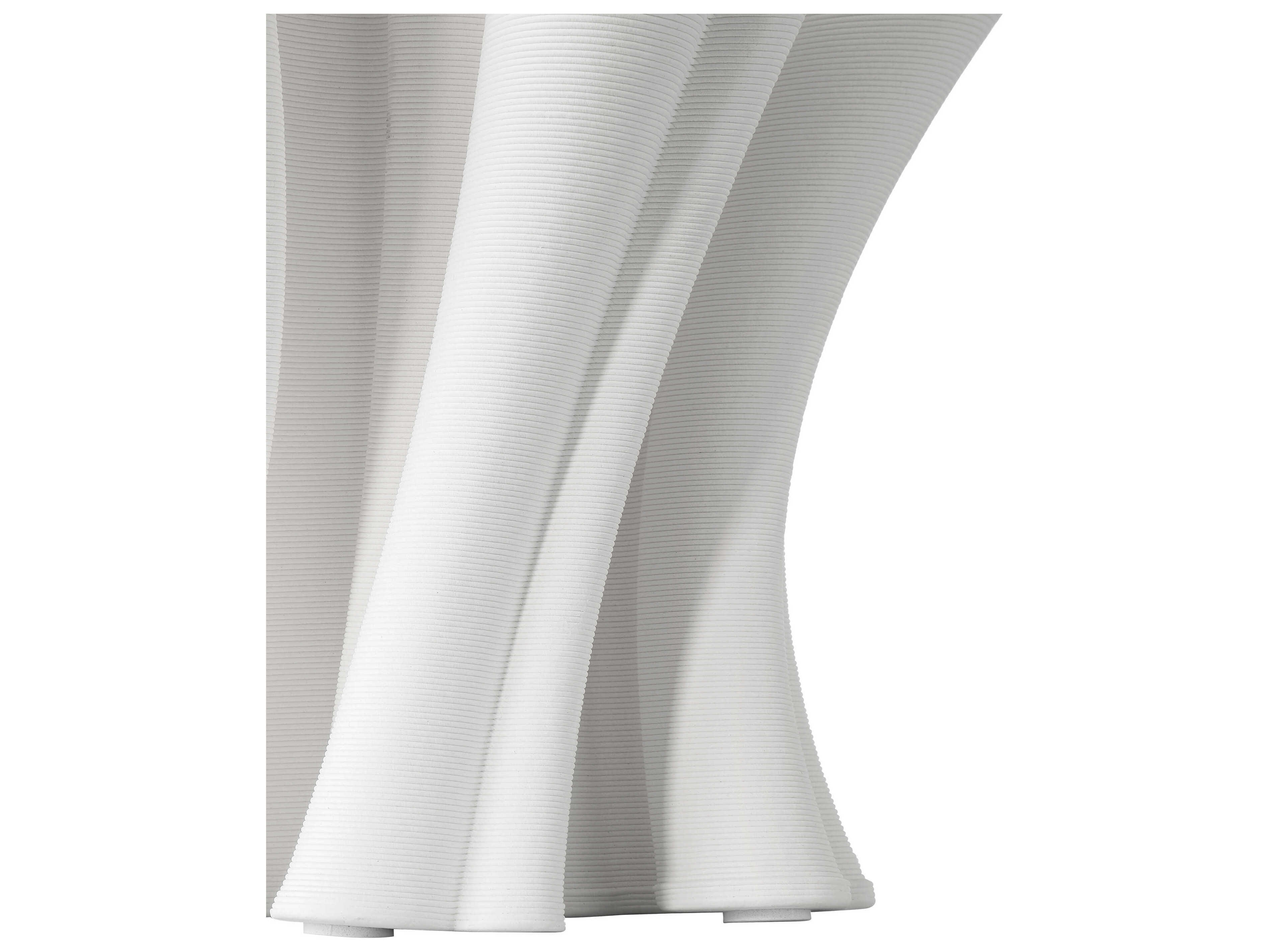 Currey & Company Godet Twist White Vase
