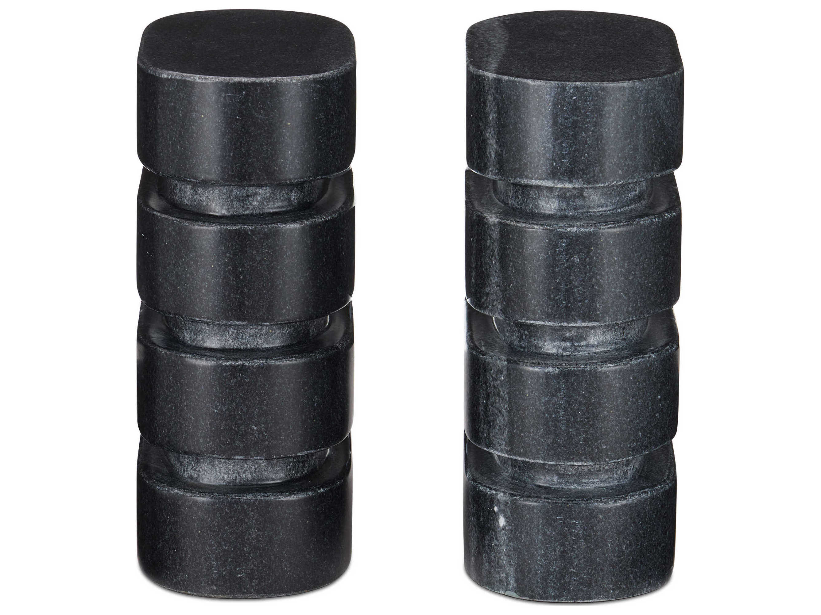 Currey & Company Bheslana Marble Black Object (Set of 2)