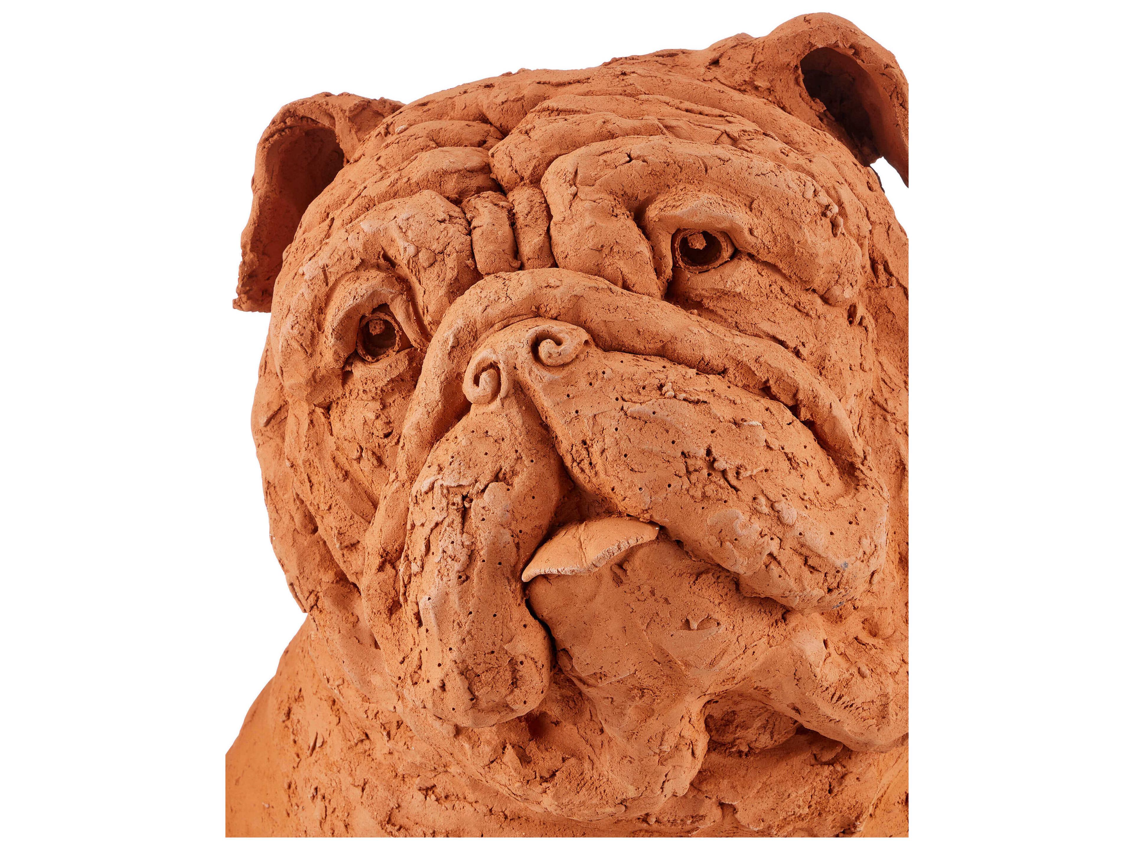 Currey & Company Leonard Churchill the Bulldog Sculpture