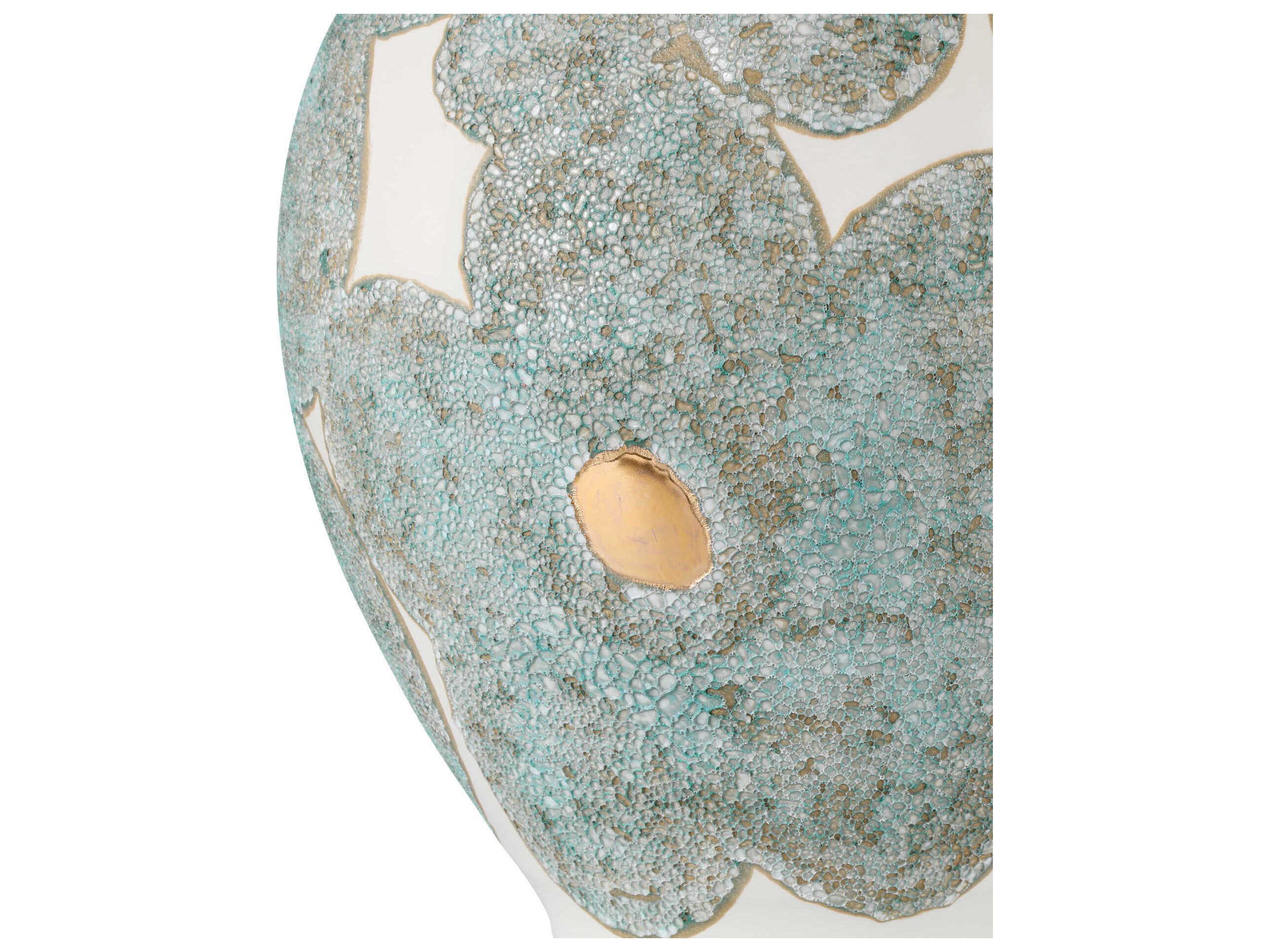 Currey & Company Bloom Blue Ivory Vase