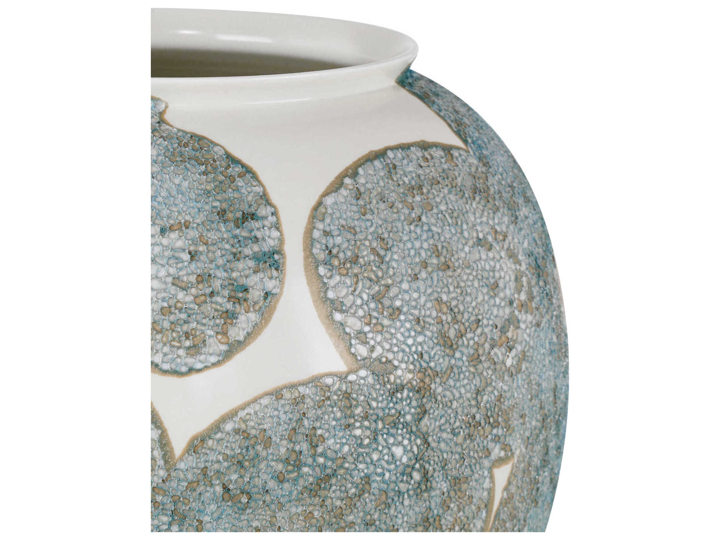 Currey & Company Bloom Blue Ivory Vase