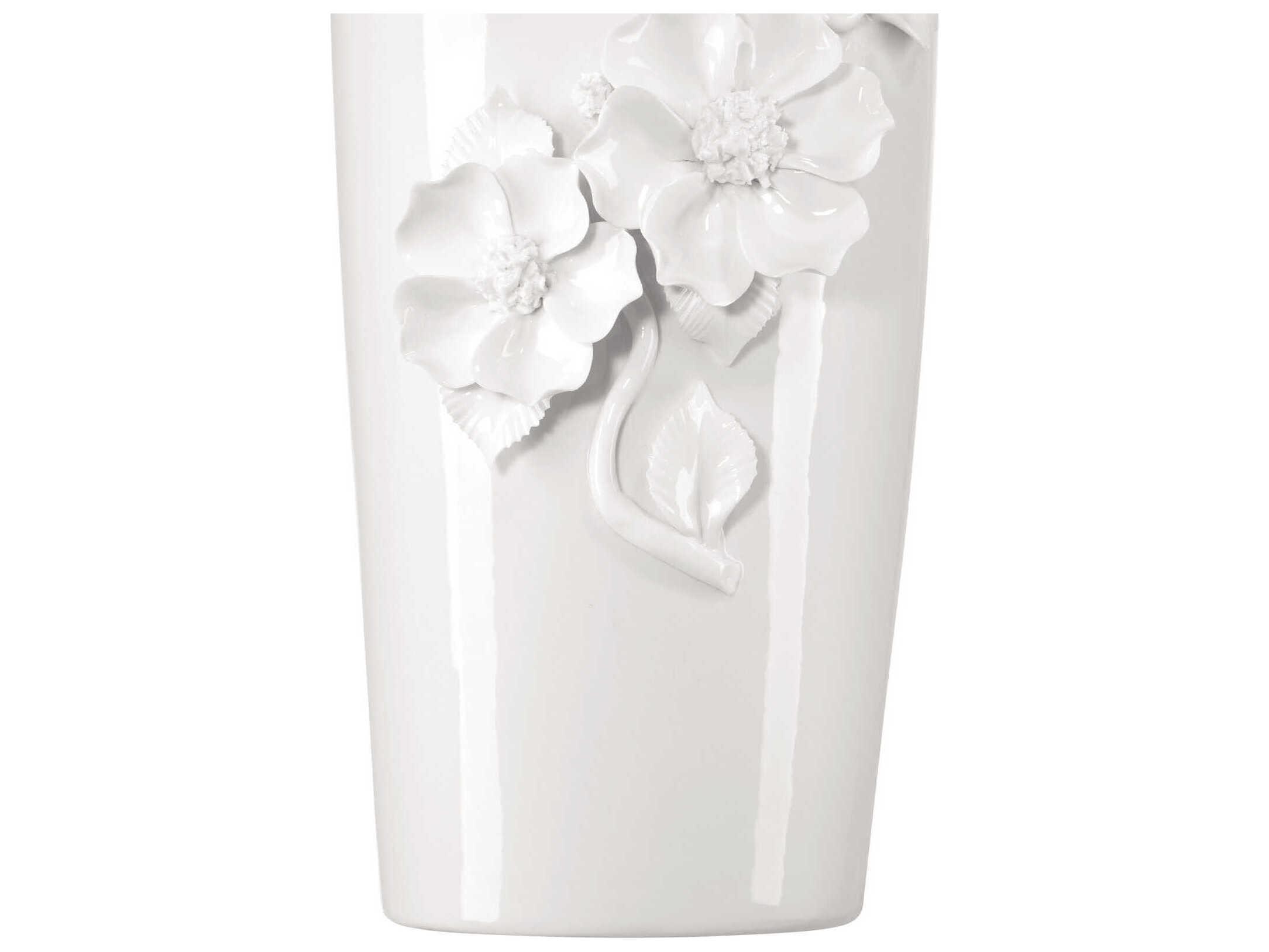 Currey & Company Flower Maria White Vase