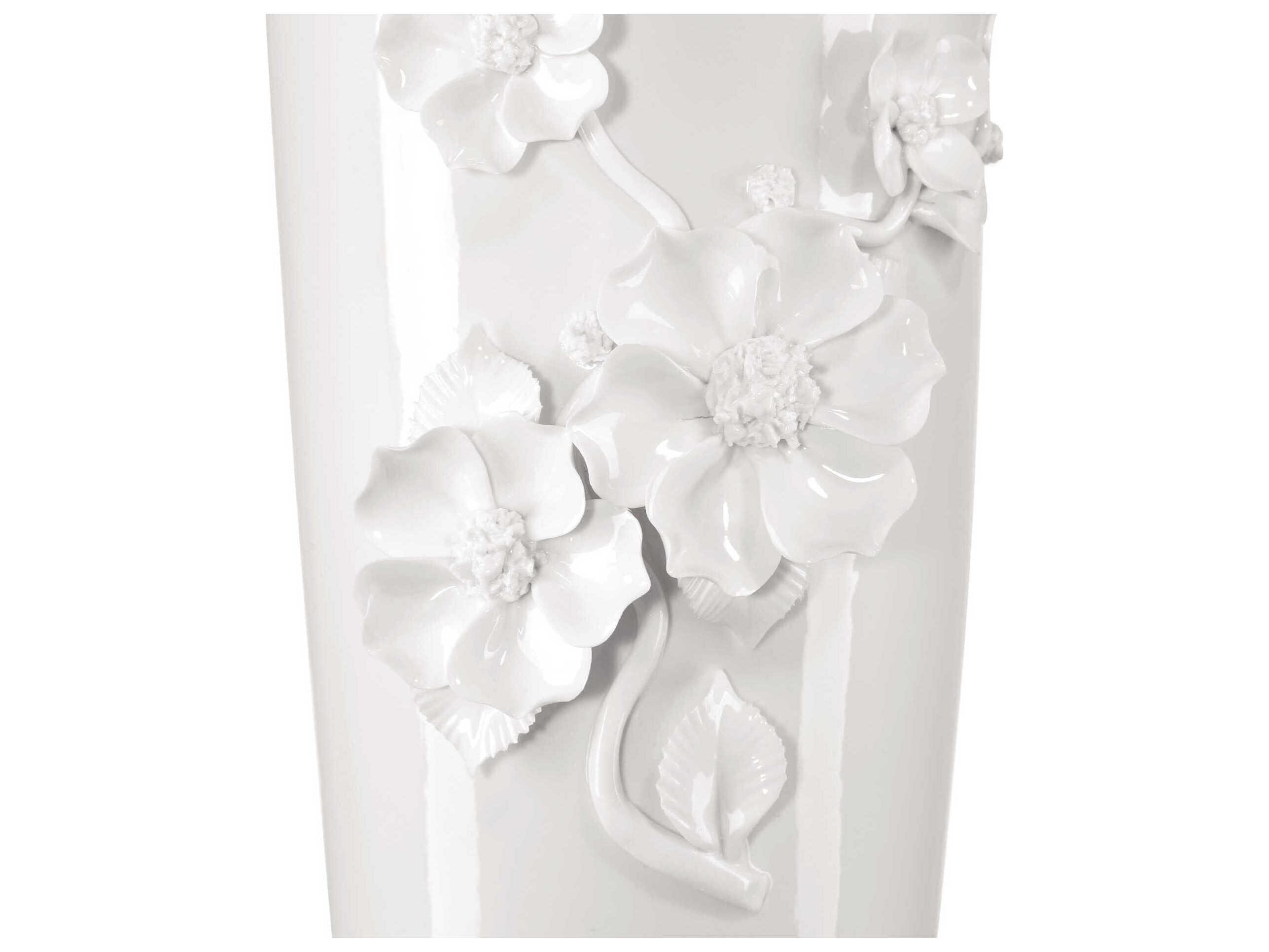 Currey & Company Flower Maria White Vase