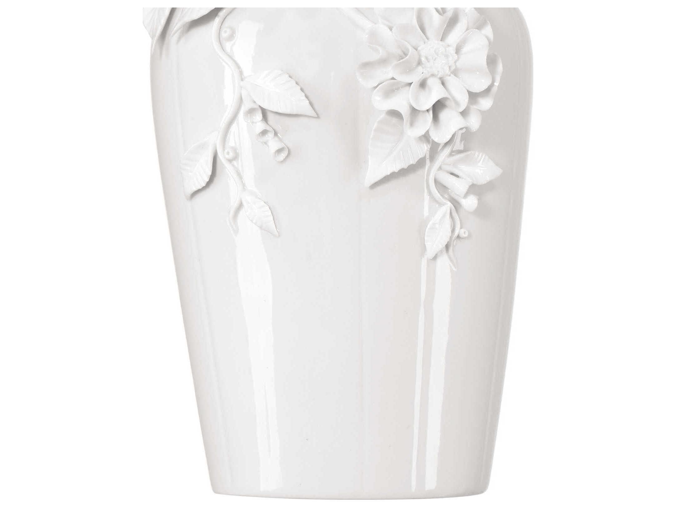 Currey & Company Flower Maria White Vase