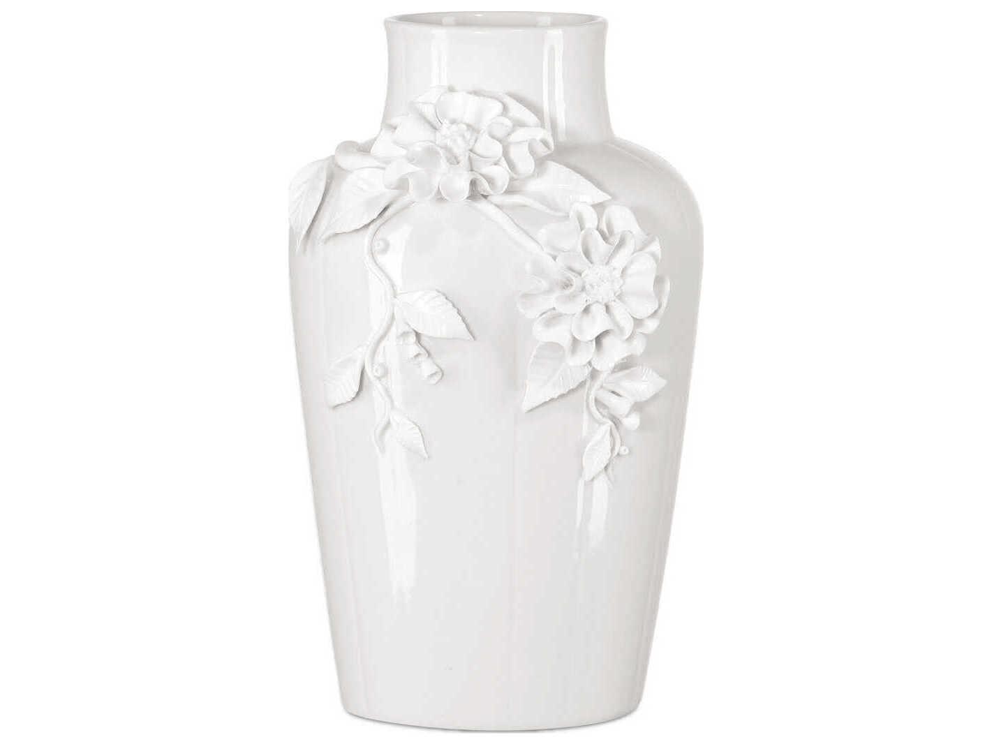 Currey & Company Flower Maria White Vase