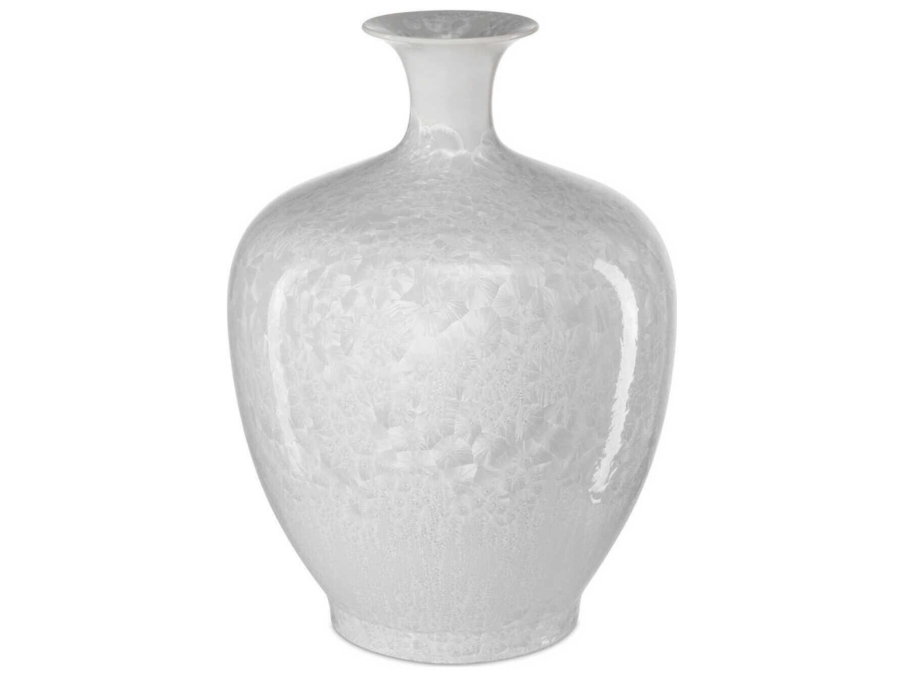 Currey & Company Crystalline White Vase