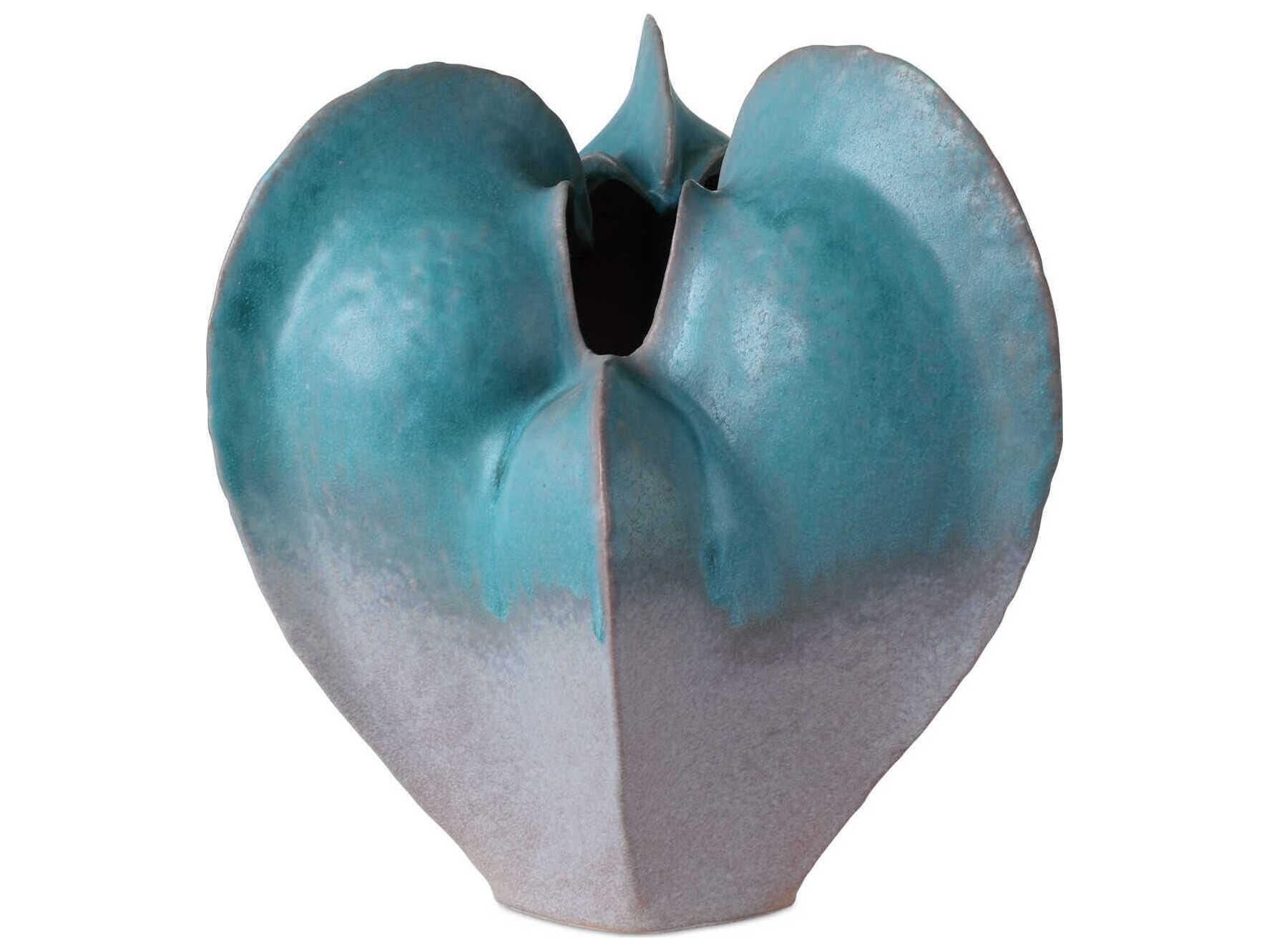 Currey & Company Free-Form Blue Vase