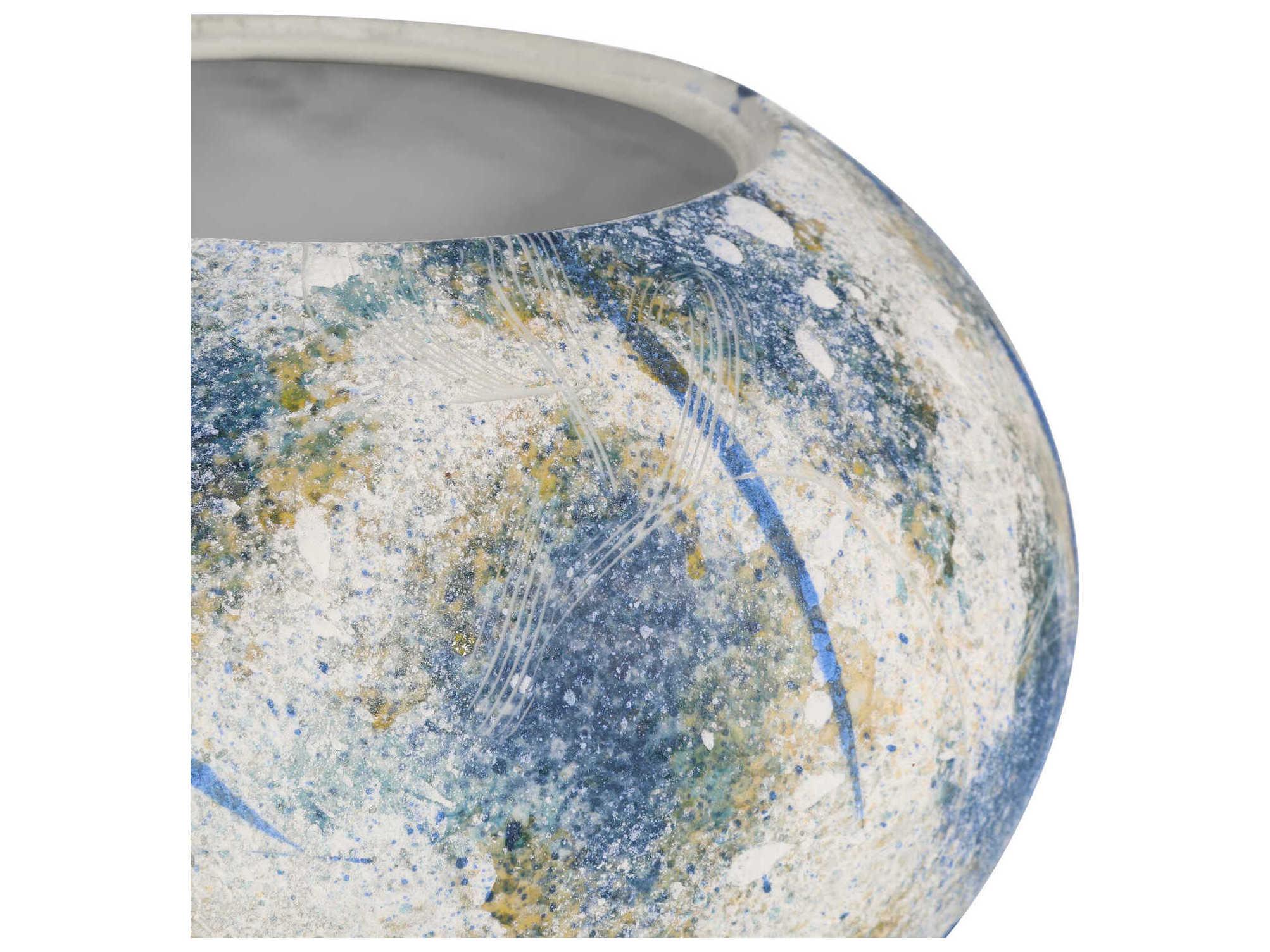 Currey & Company Jackson Blue White Vase