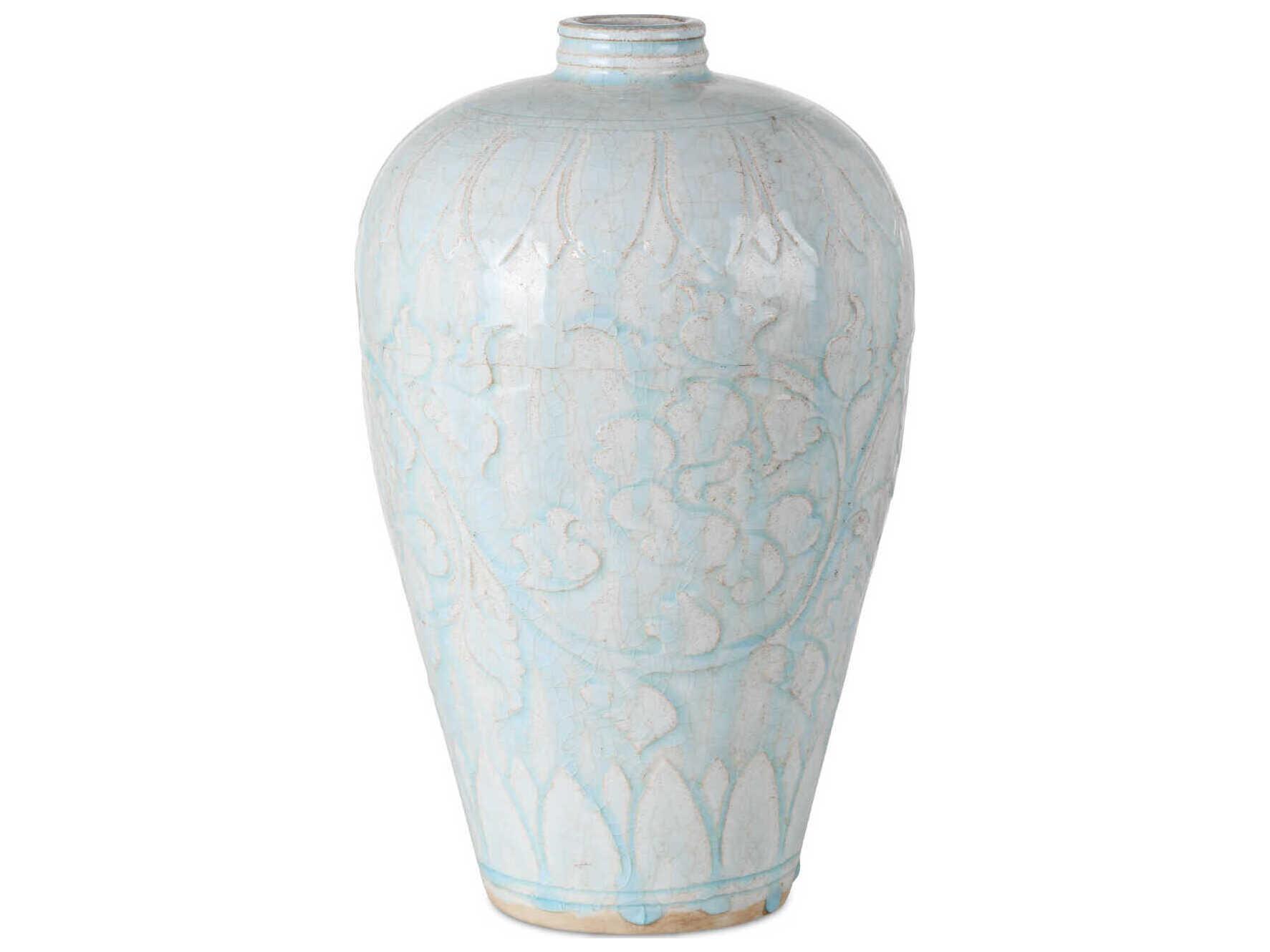 Currey & Company Nanjing Light Blue Vases Set of 2