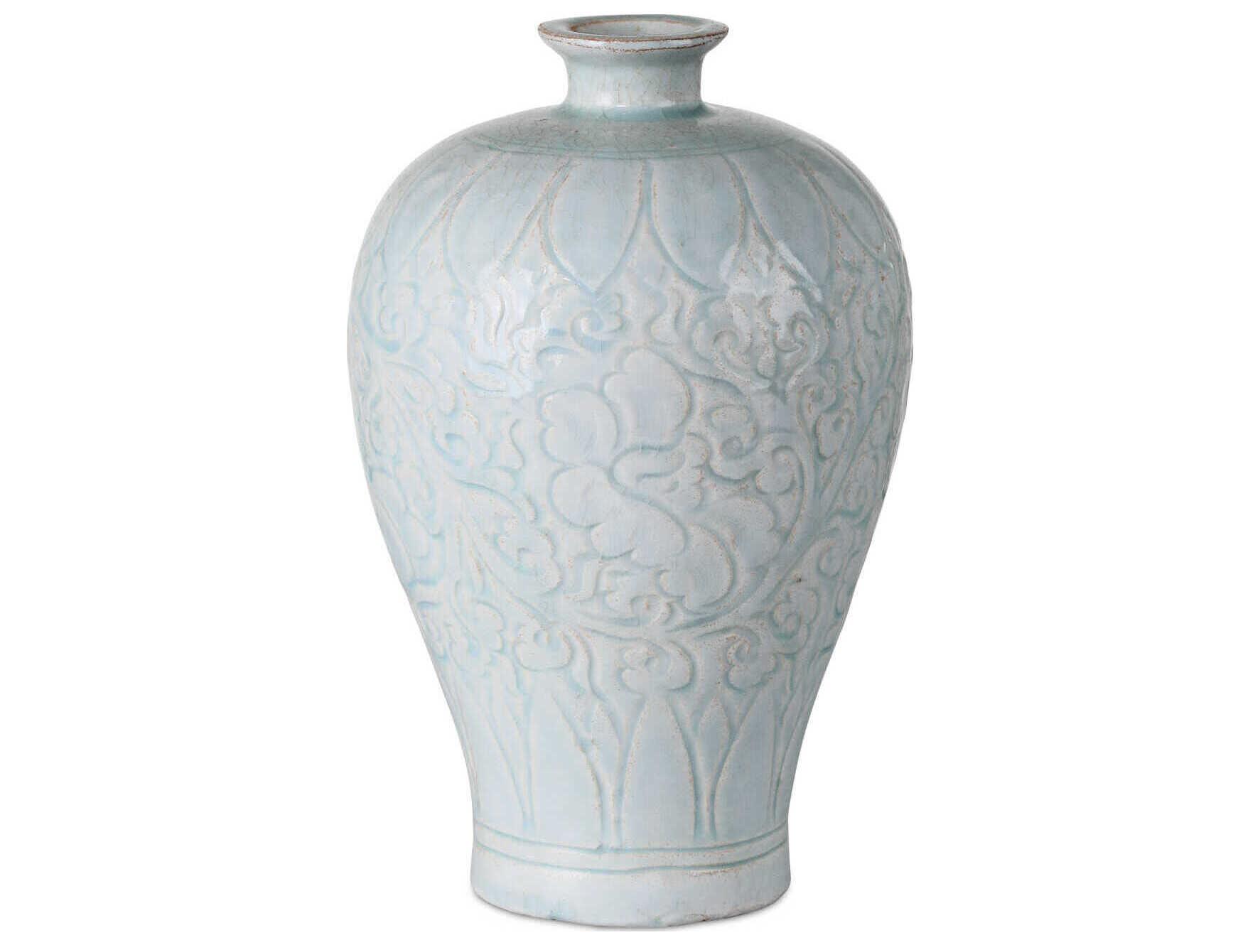 Currey & Company Nanjing Light Blue Vases Set of 2