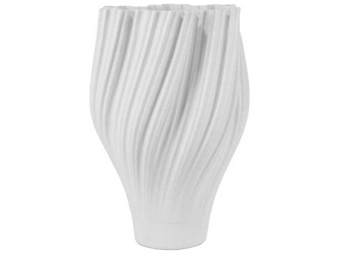 Currey & Company Whorl White Vase