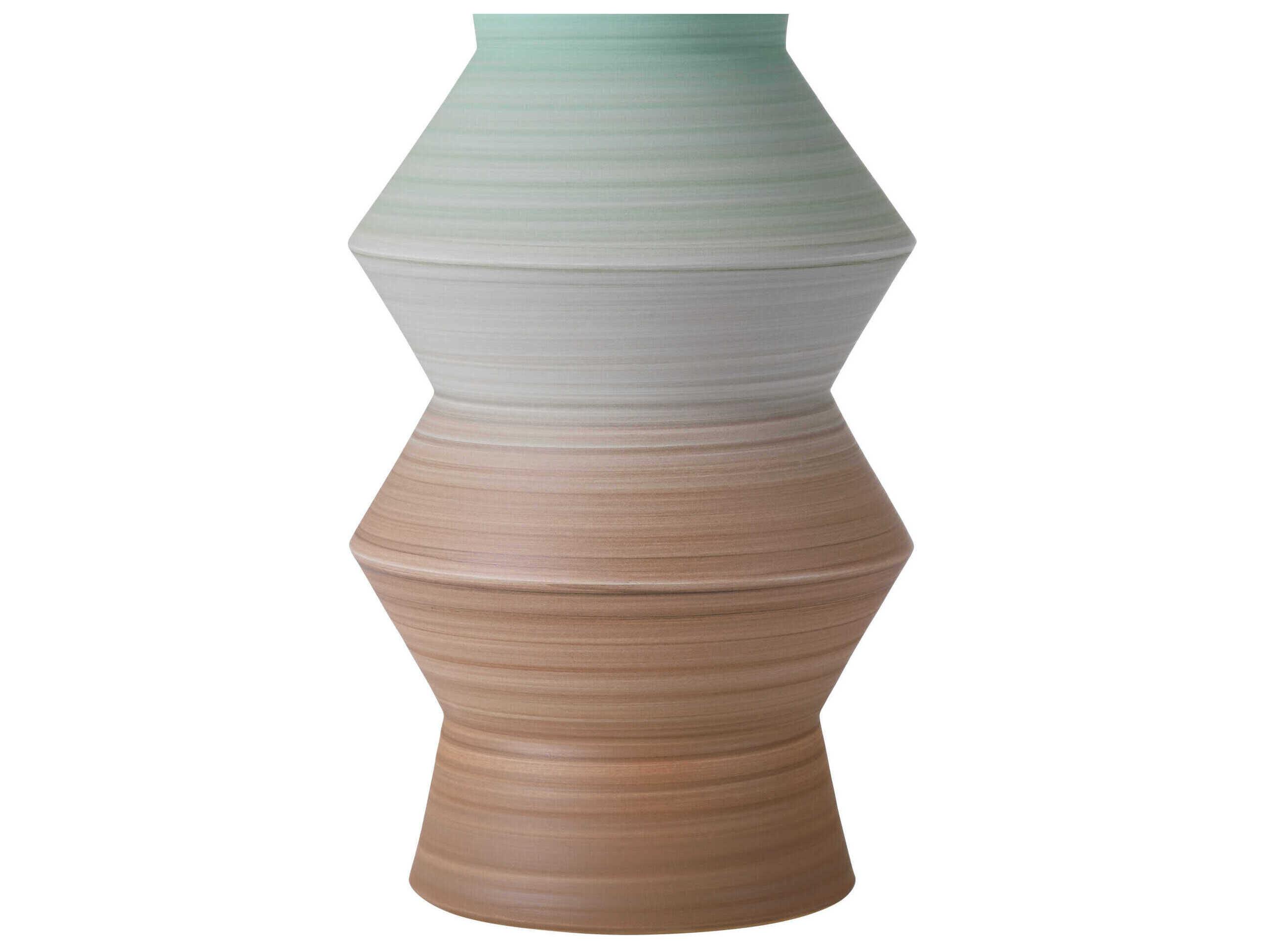 Currey & Company Happy 80's Brown Pale Blue Vase Set of 2