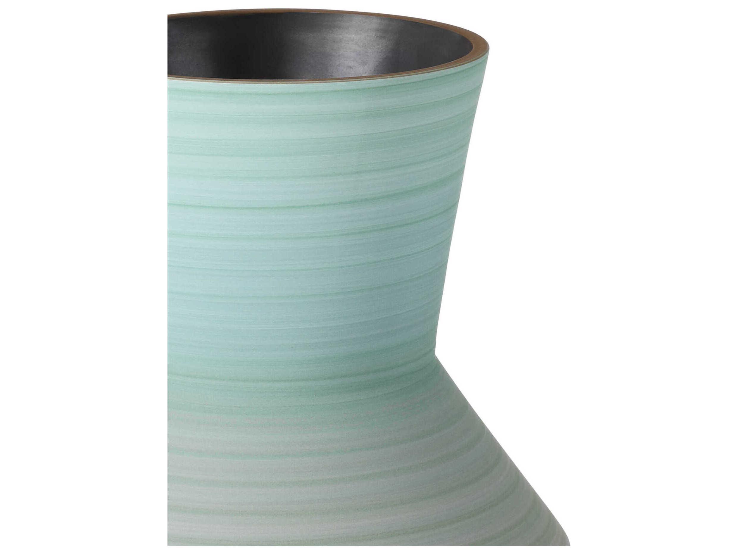 Currey & Company Happy 80's Brown Pale Blue Vase Set of 2