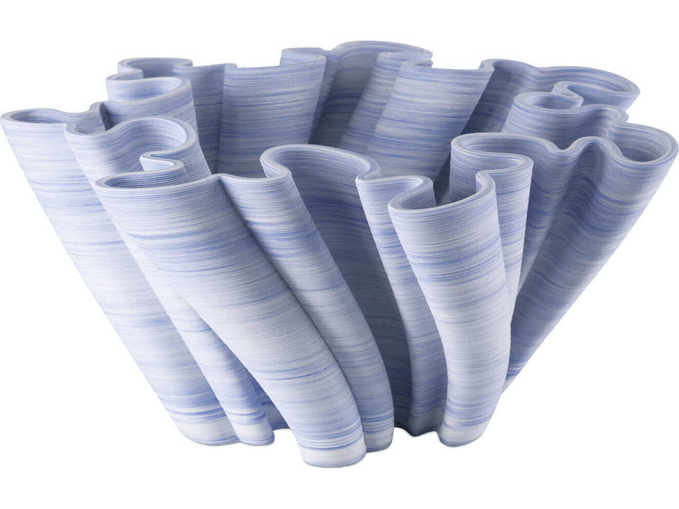 Currey & Company Twirl Blue Bowl