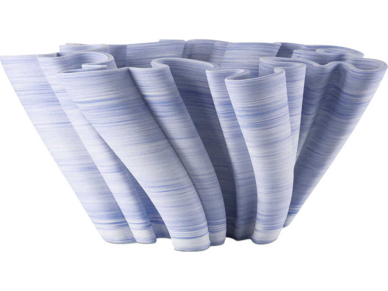 Currey & Company Twirl Blue Bowl