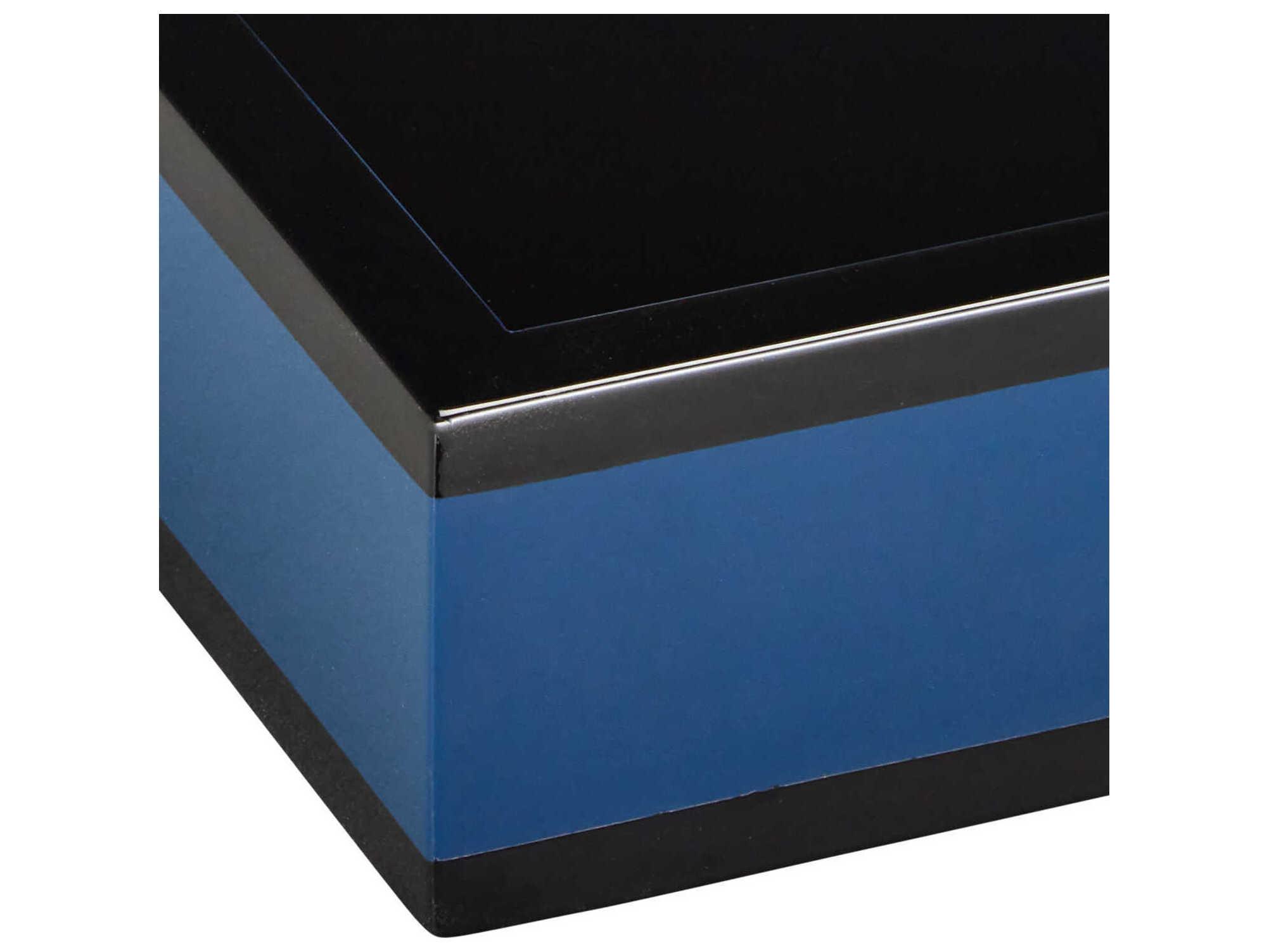 Currey & Company Navy Lacquer Tray Set of 2