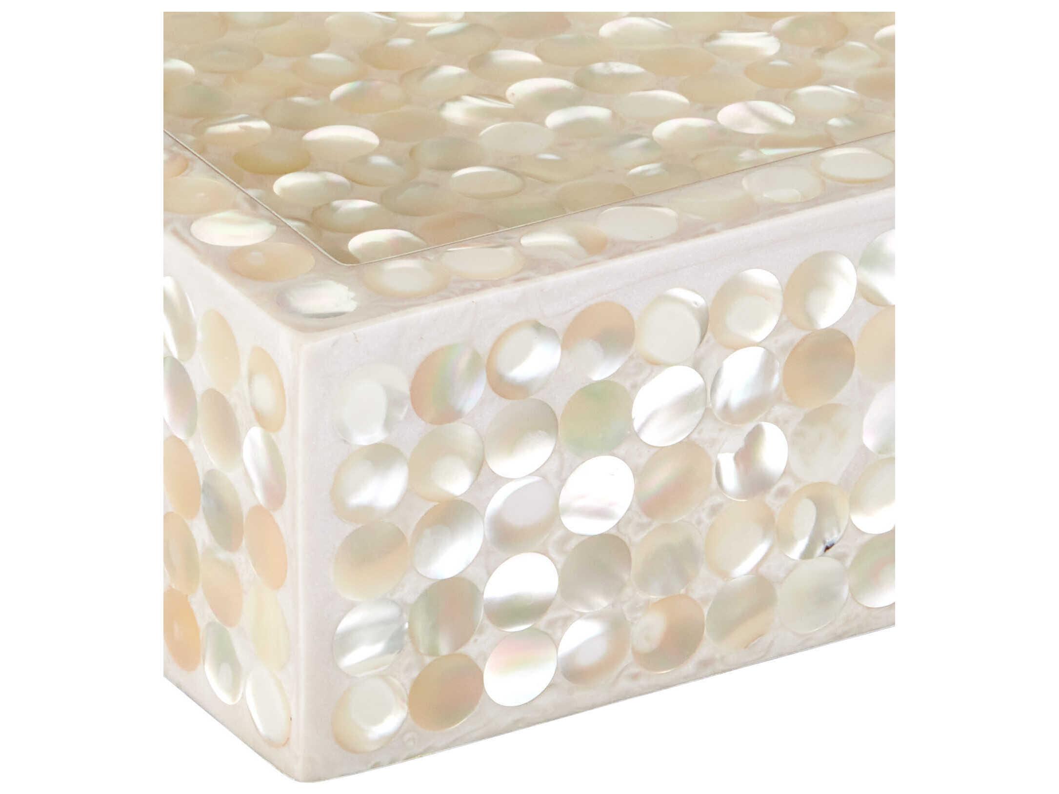 Currey & Company Gerri Dot Mother of Pearl Tray Set of 2