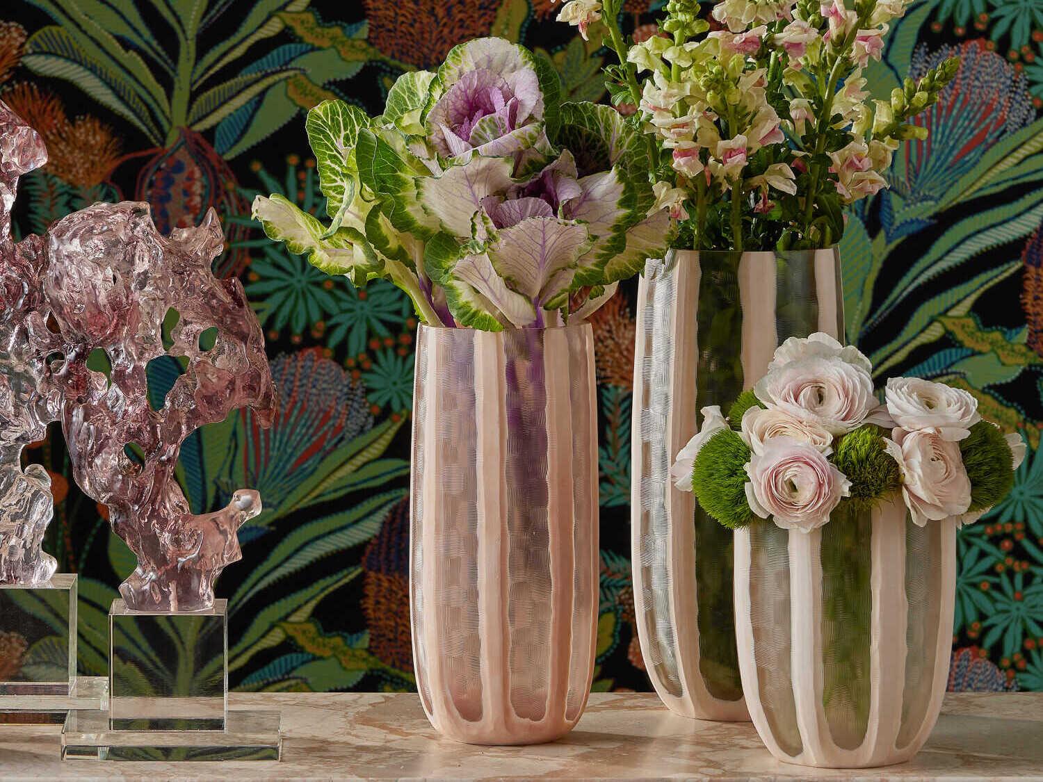 Currey & Company Merletto Glass Vase Set of 3