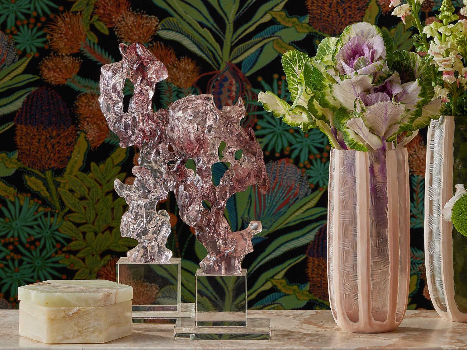 Currey & Company Arco Green Onyx Hexagon Box