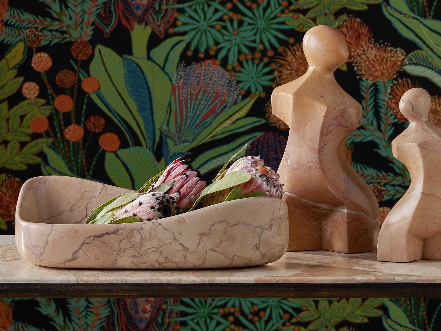 Currey & Company Deaton Rosa Marble Bowl