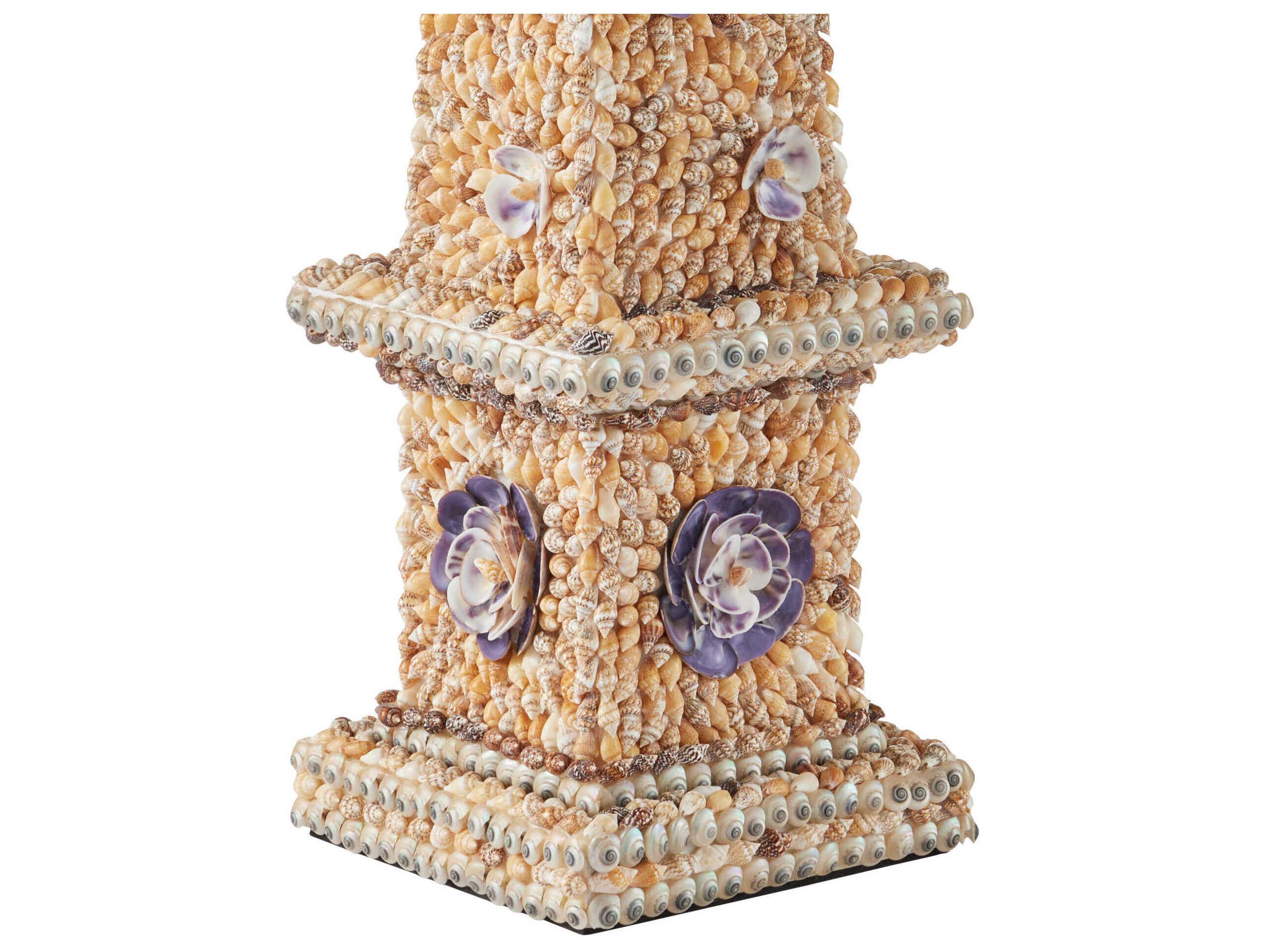 Currey & Company Coquillage Short Obelisk