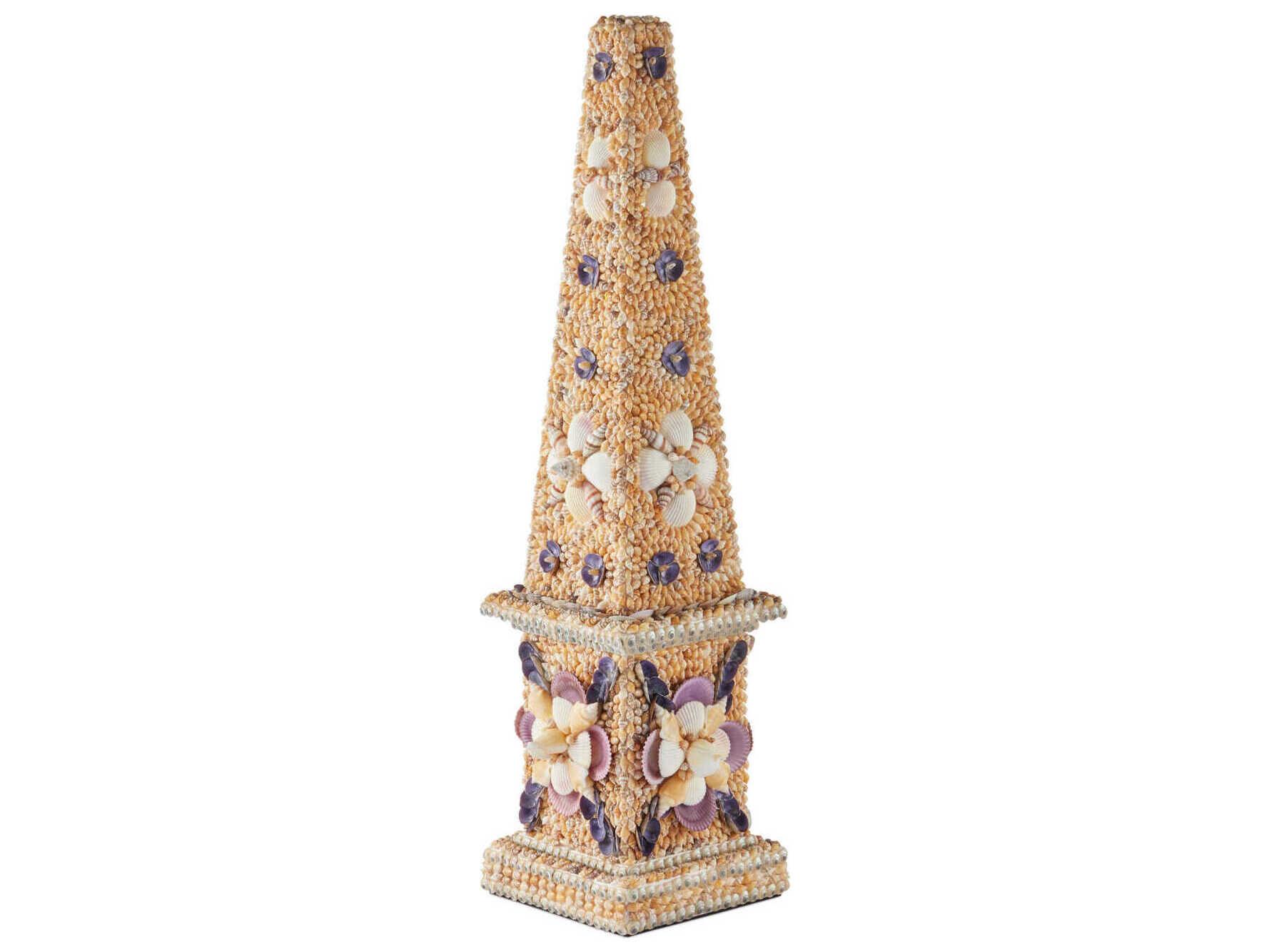 Currey & Company Coquillage Tall Obelisk