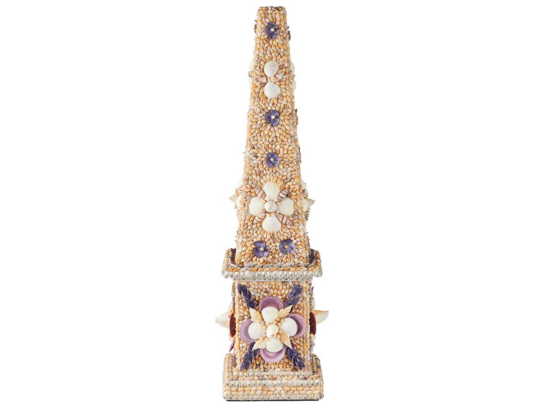 Currey & Company Coquillage Tall Obelisk