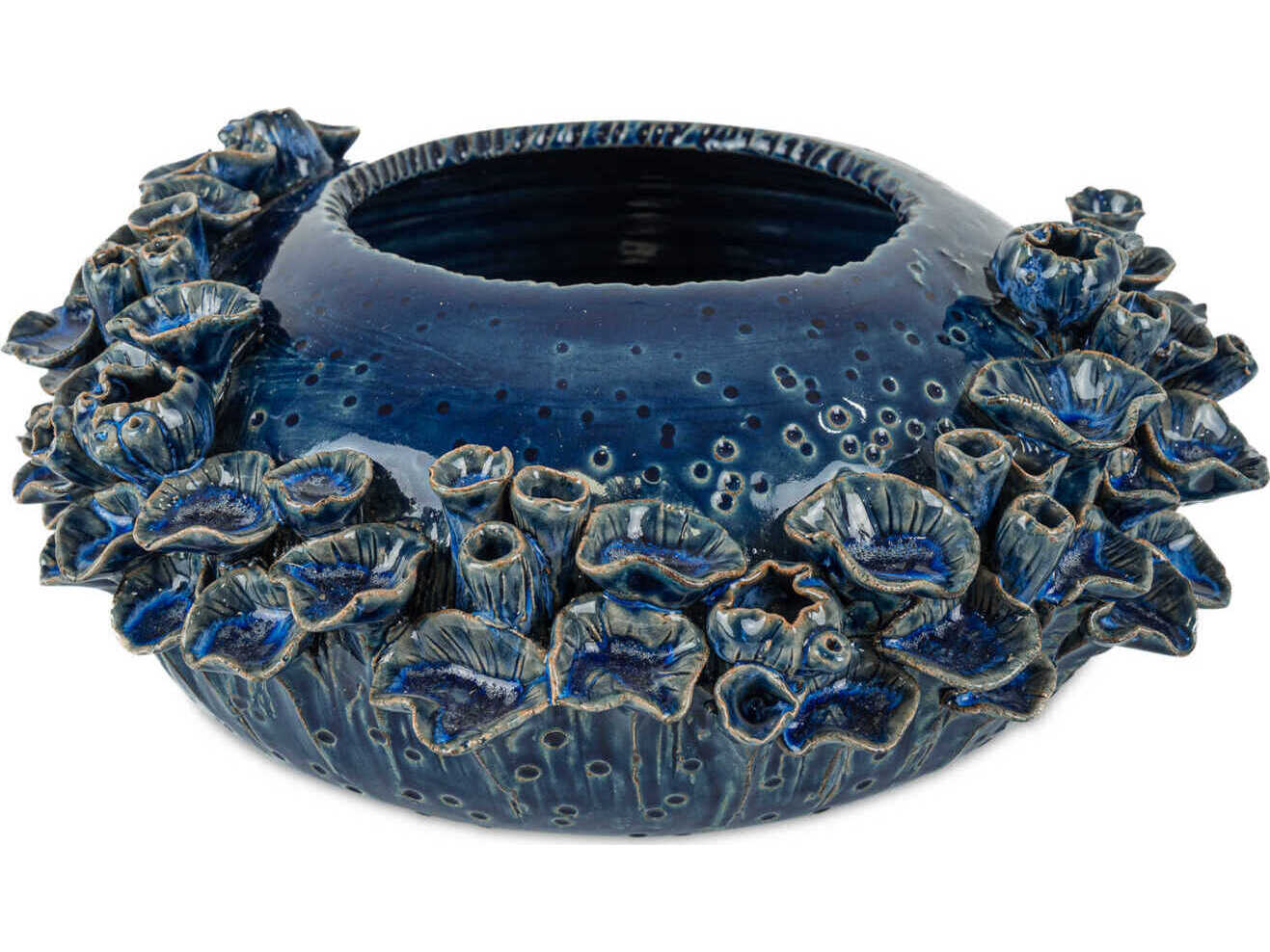 Currey & Company Sunken Blue Bowl