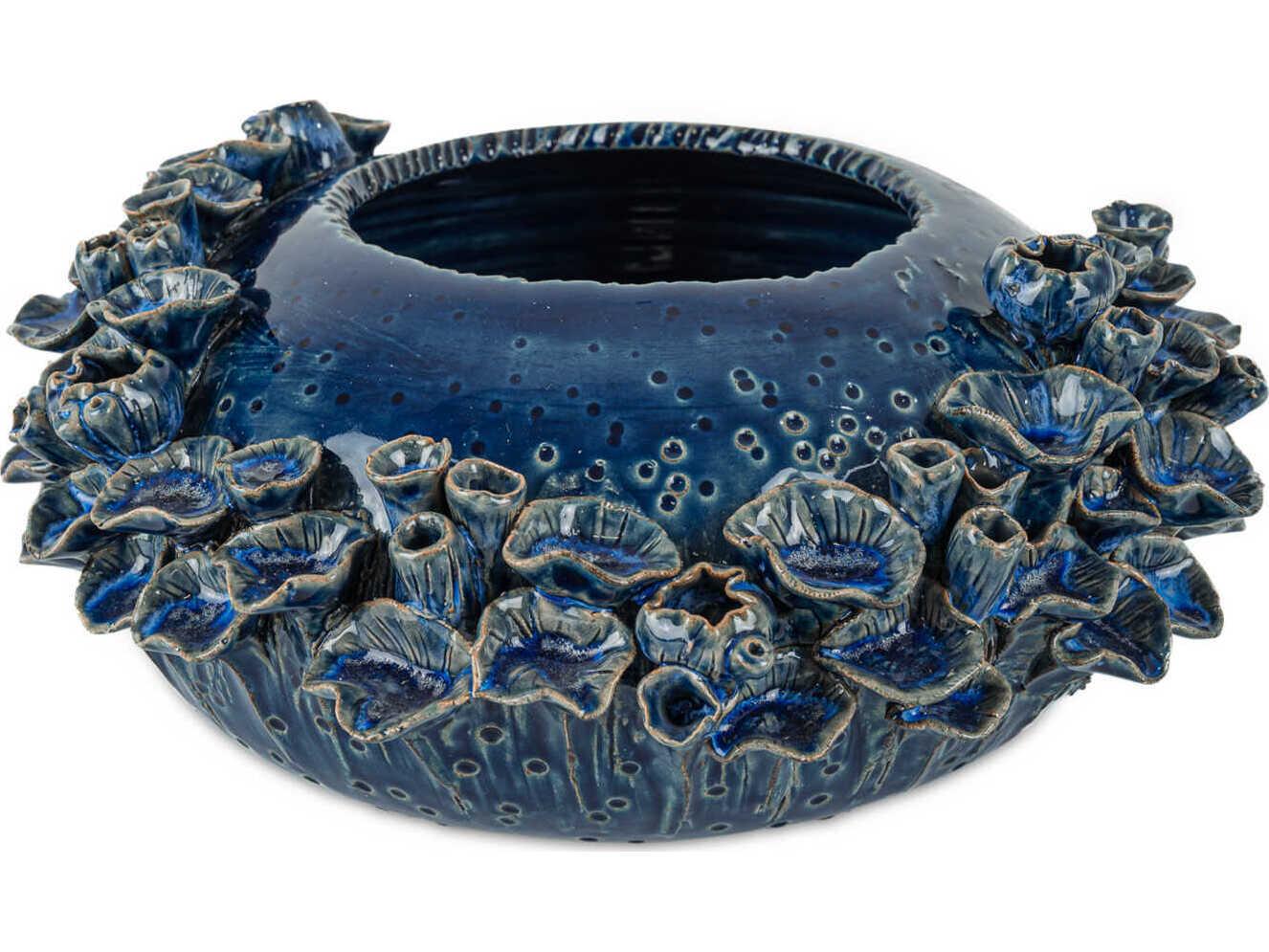 Currey & Company Sunken Blue Bowl