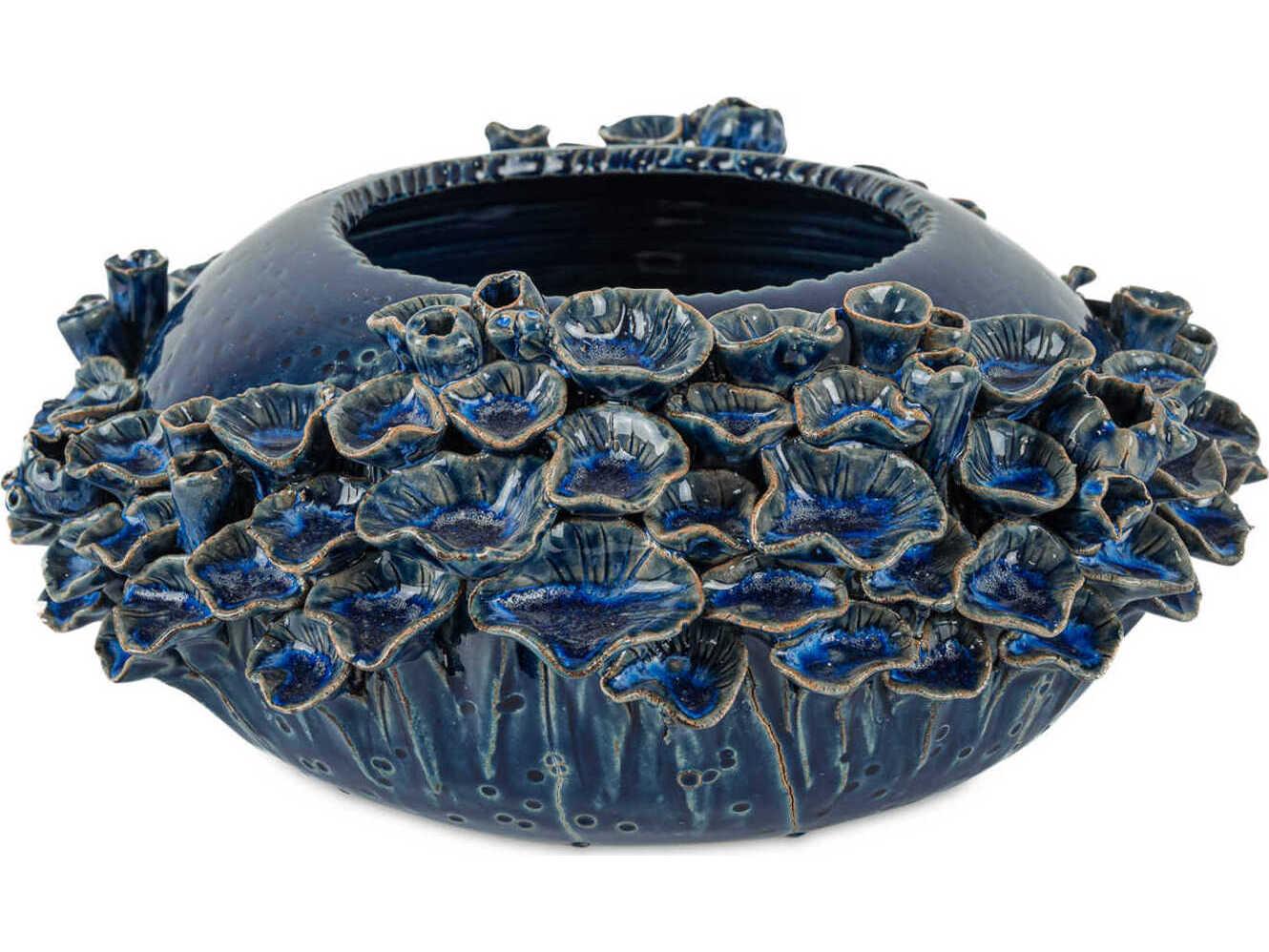 Currey & Company Sunken Blue Bowl
