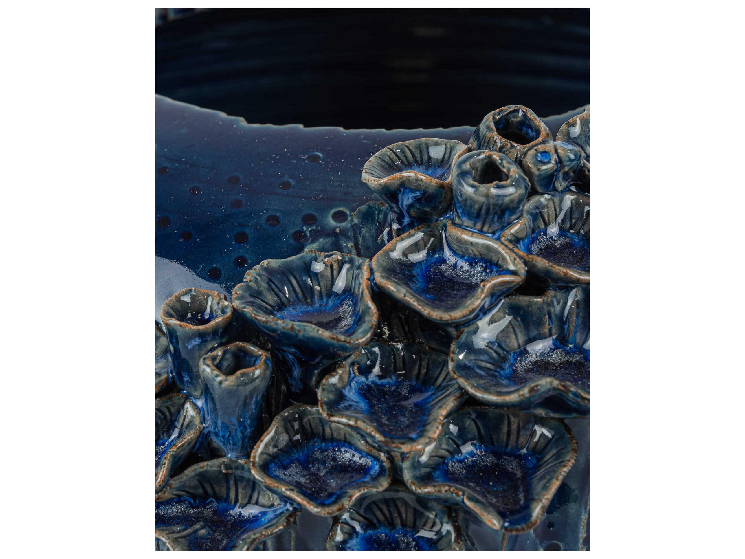 Currey & Company Sunken Blue Bowl