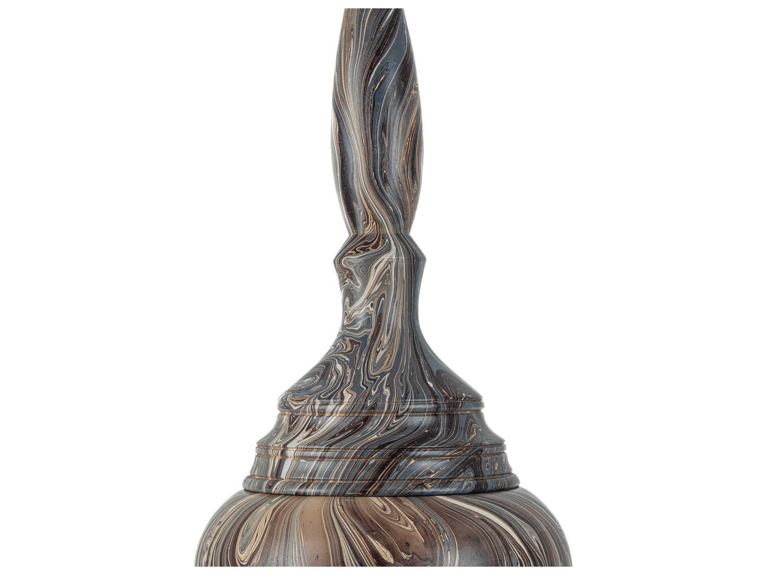 Currey & Company Marbleized Tall Turret Box