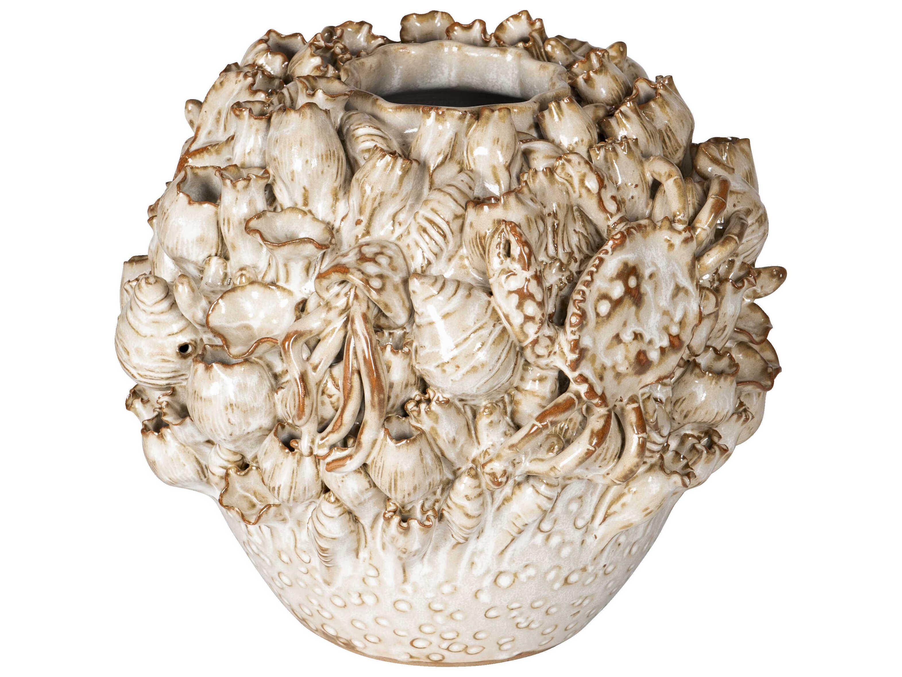 Currey & Company Tidal Milky White Vase
