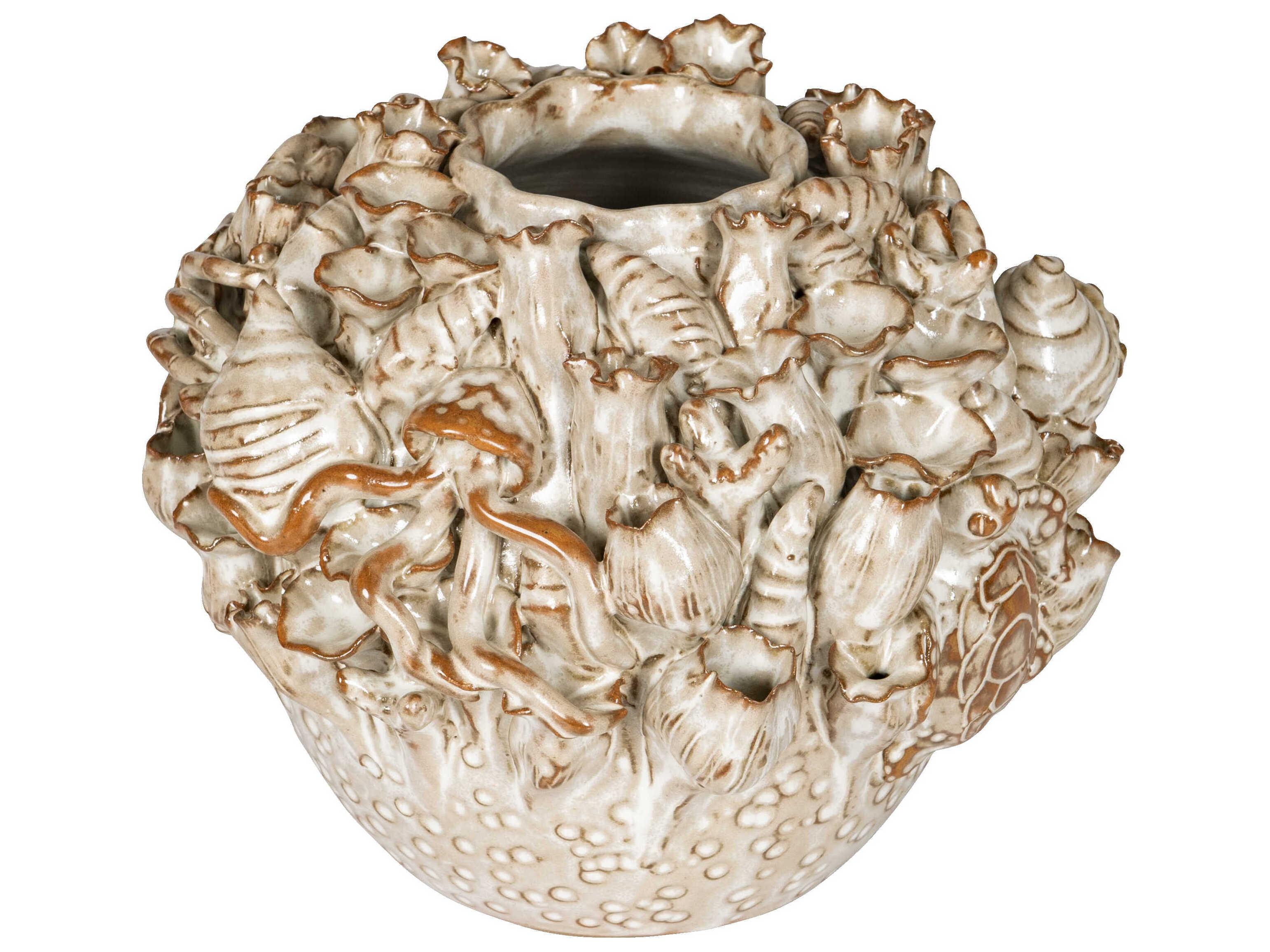 Currey & Company Tidal Milky White Vase