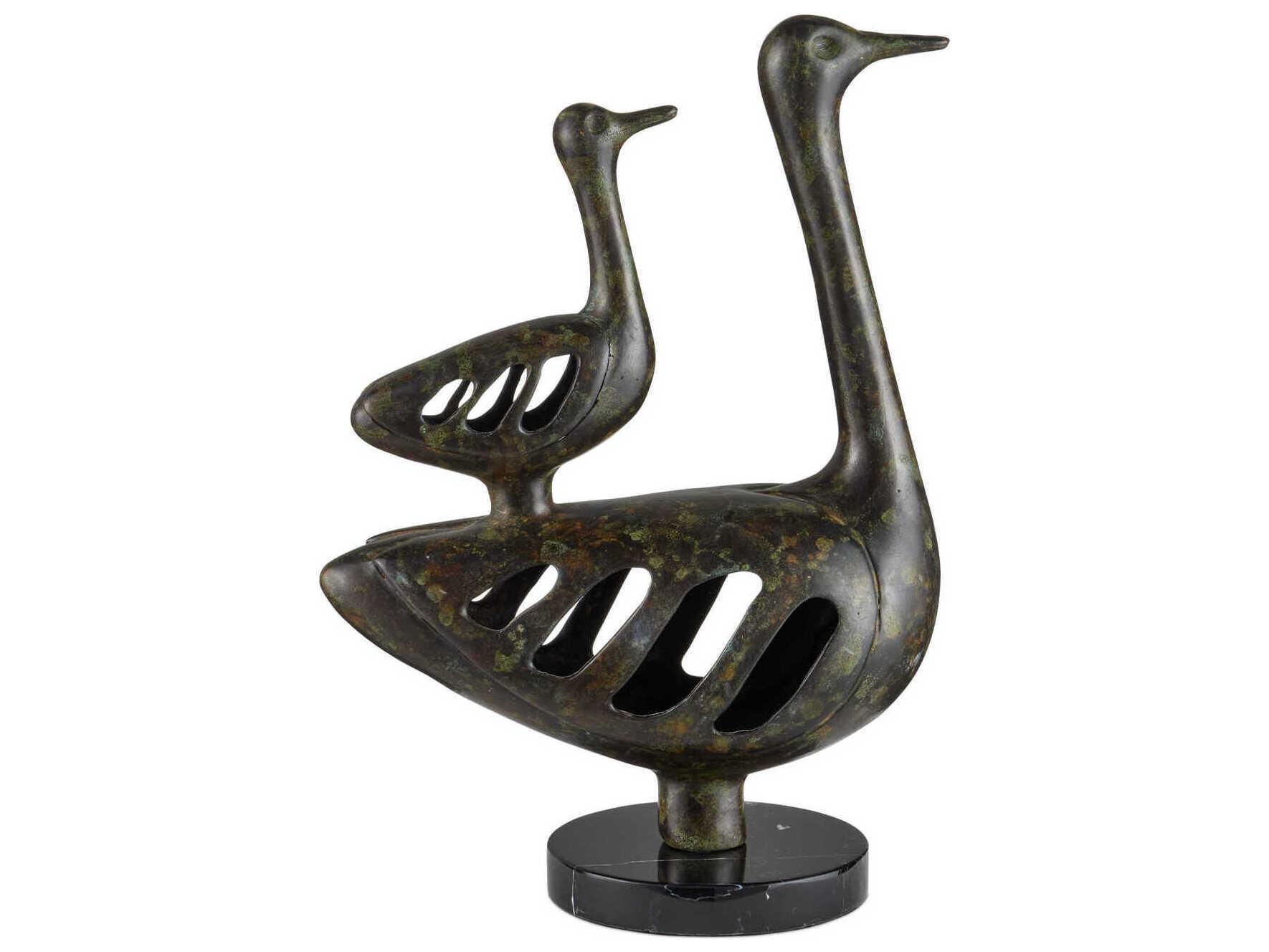 Currey & Company Duck Family Bronze Sculpture