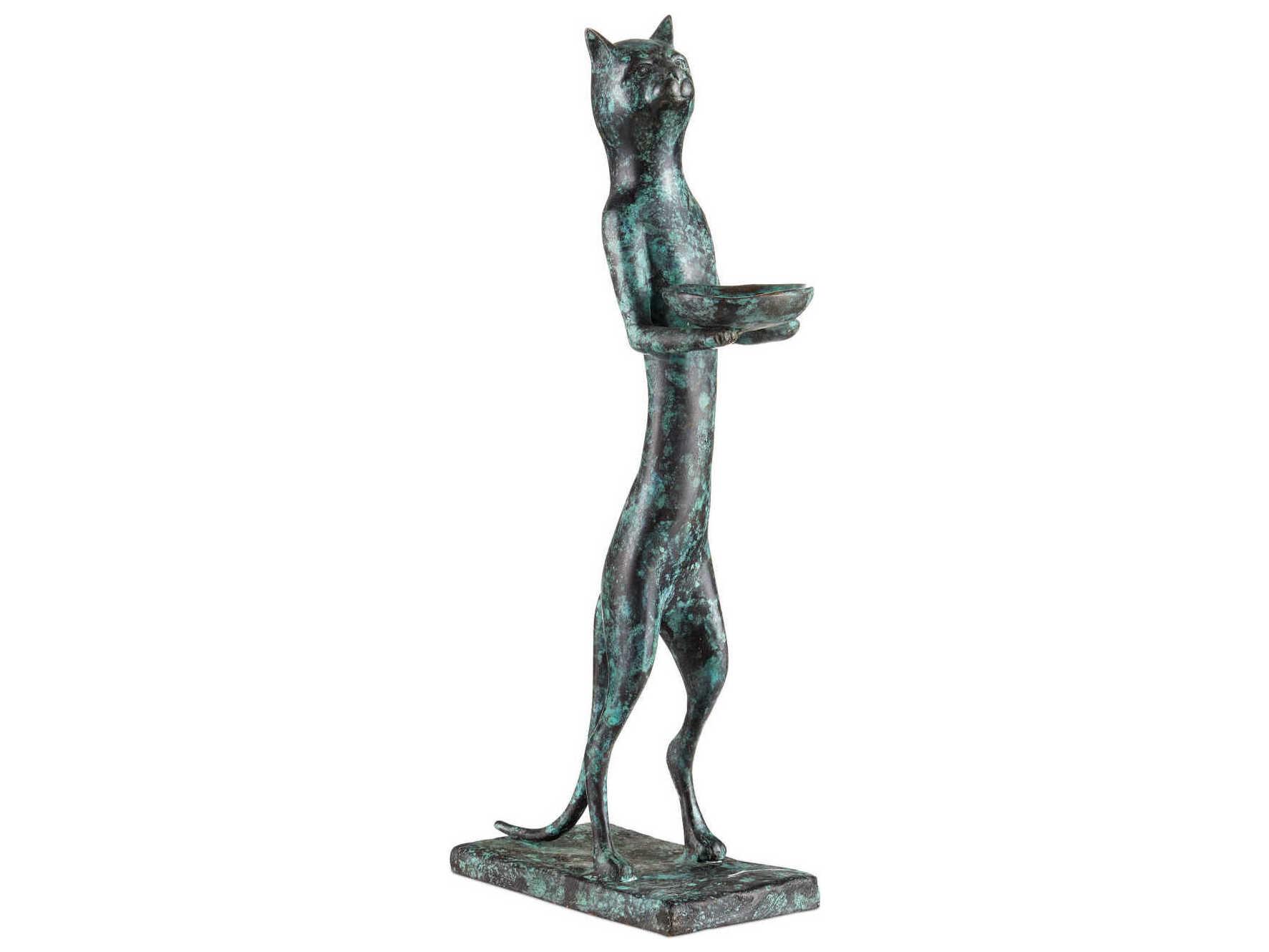 Currey & Company Bastet Cat Bronze Sculpture